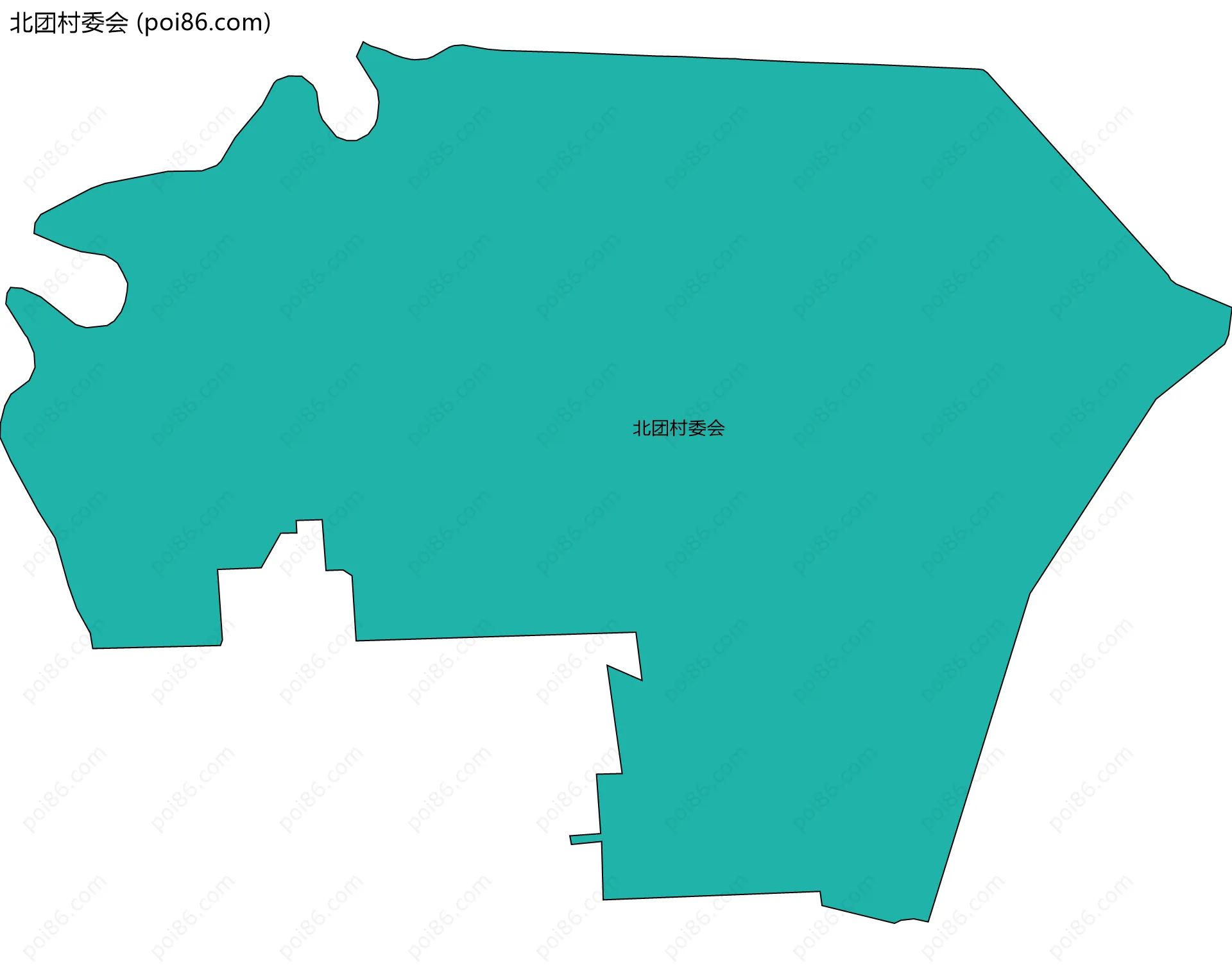 北团村委会边界地图