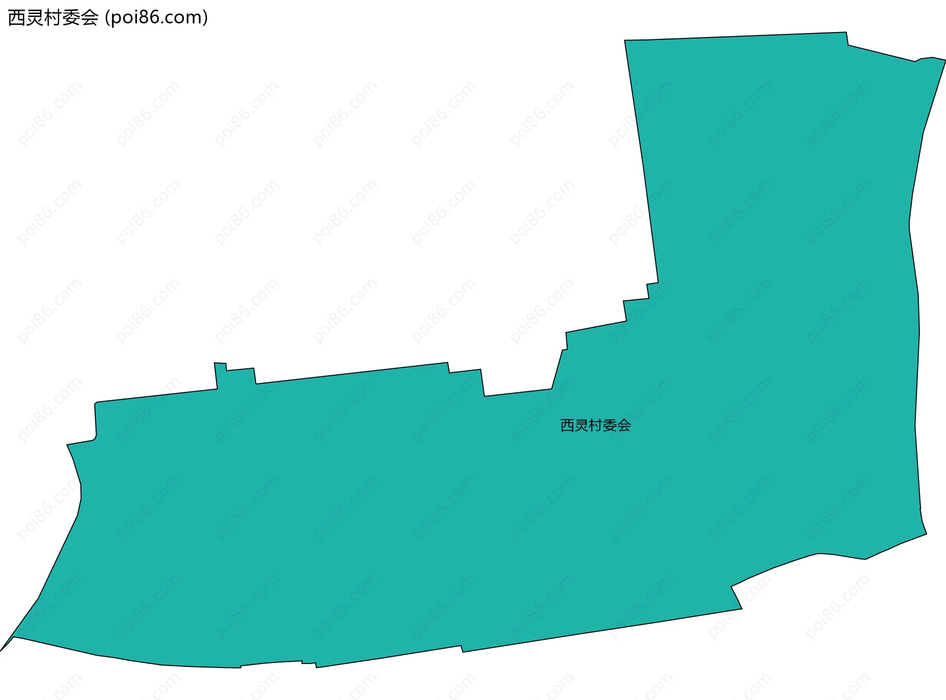 西灵村委会边界地图