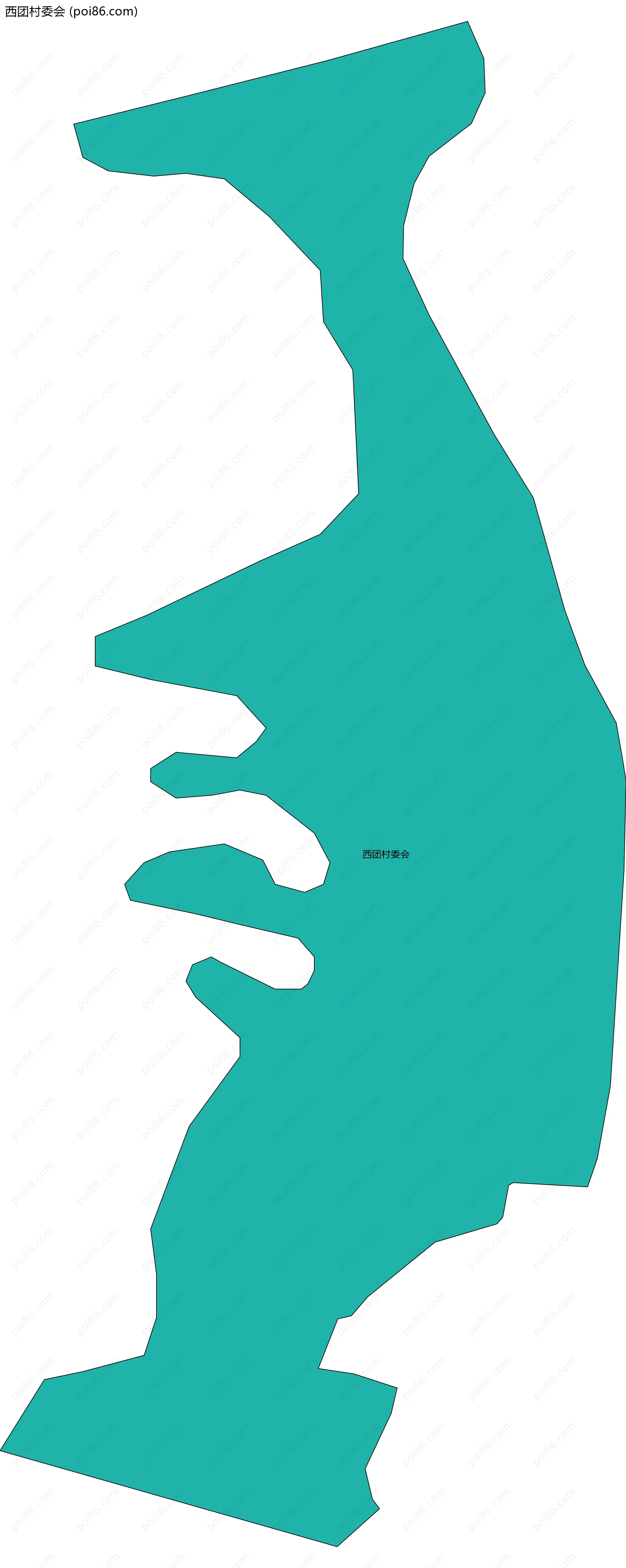 西团村委会边界地图