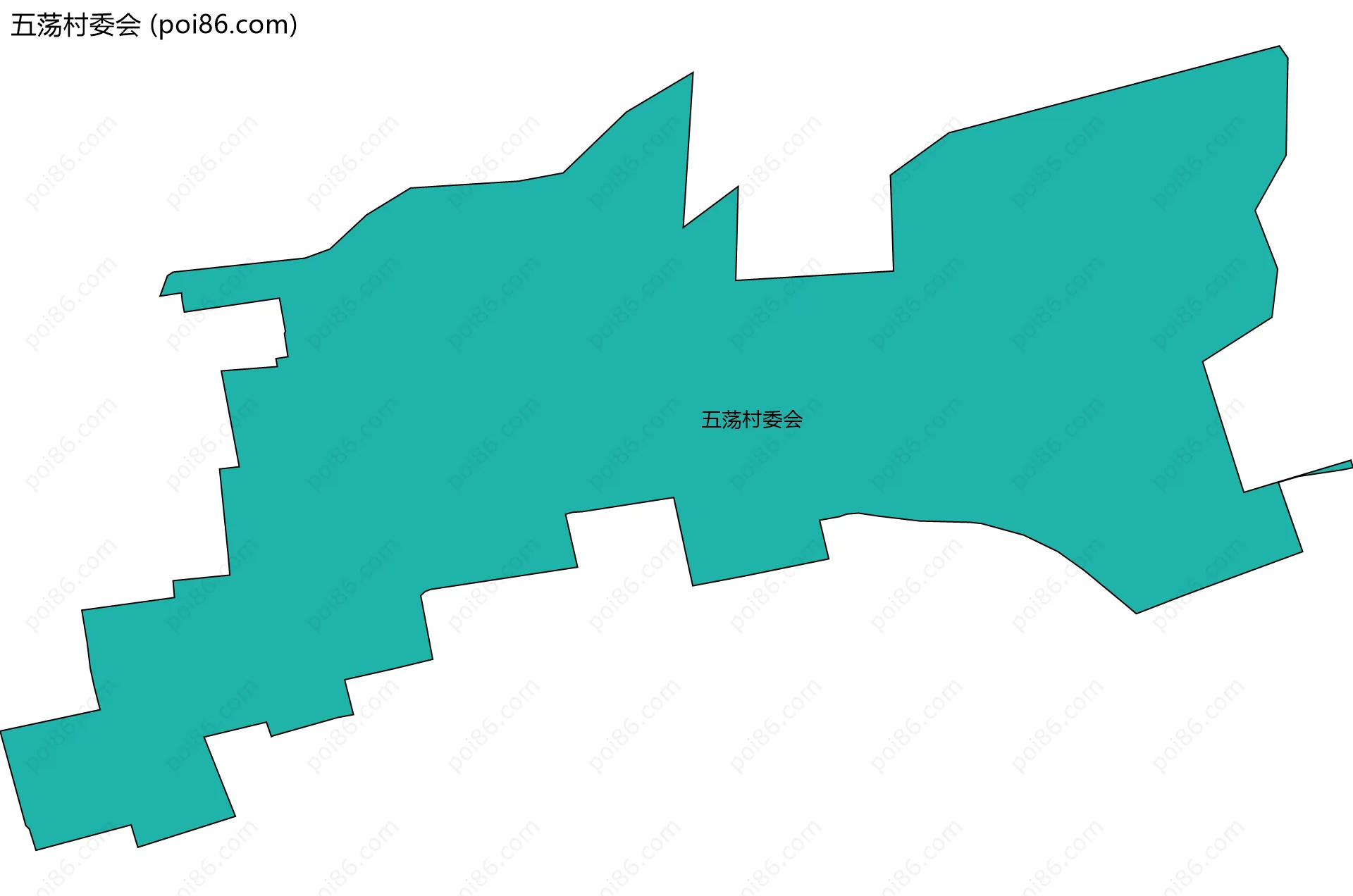 五荡村委会边界地图
