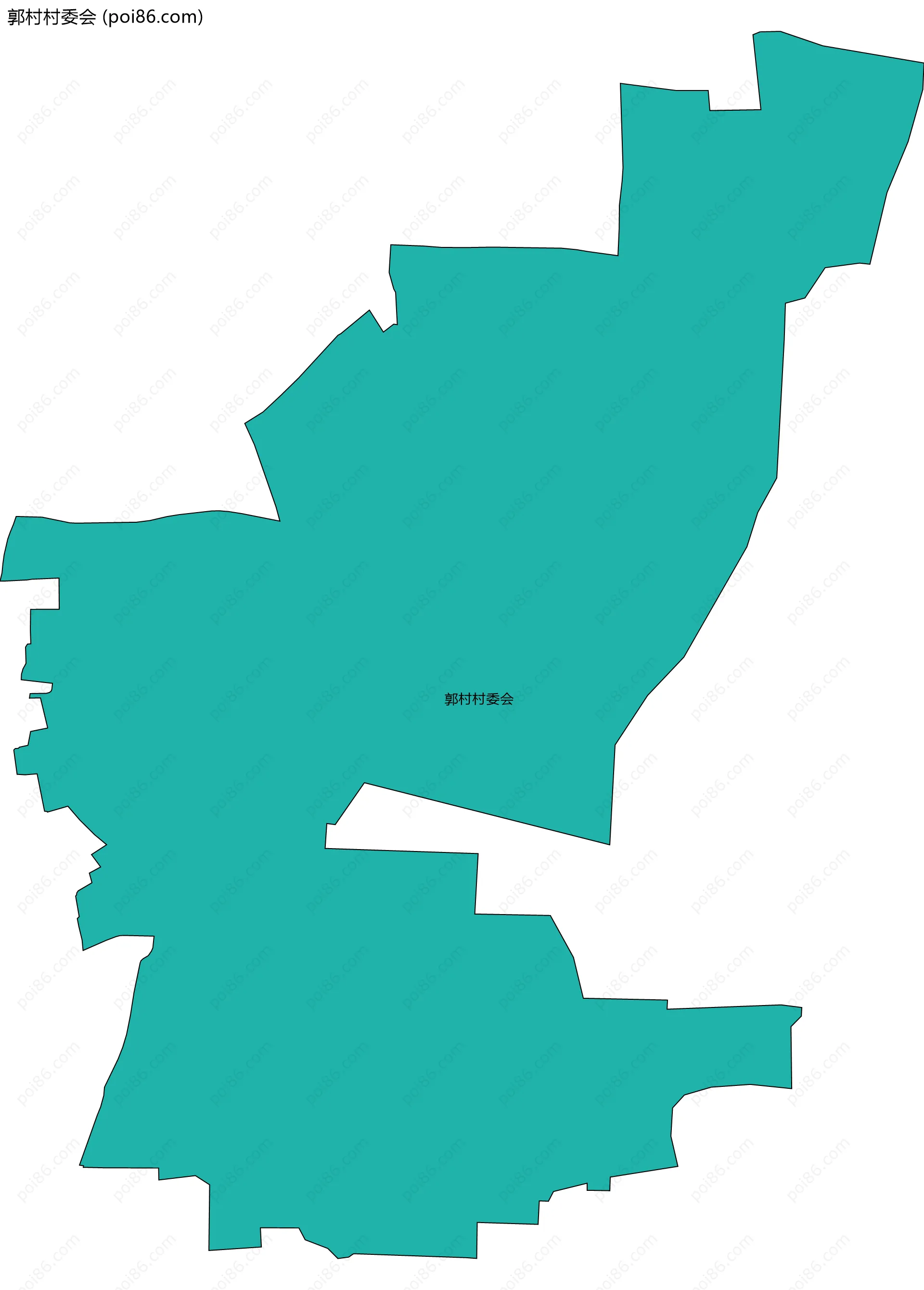郭村村委会边界地图
