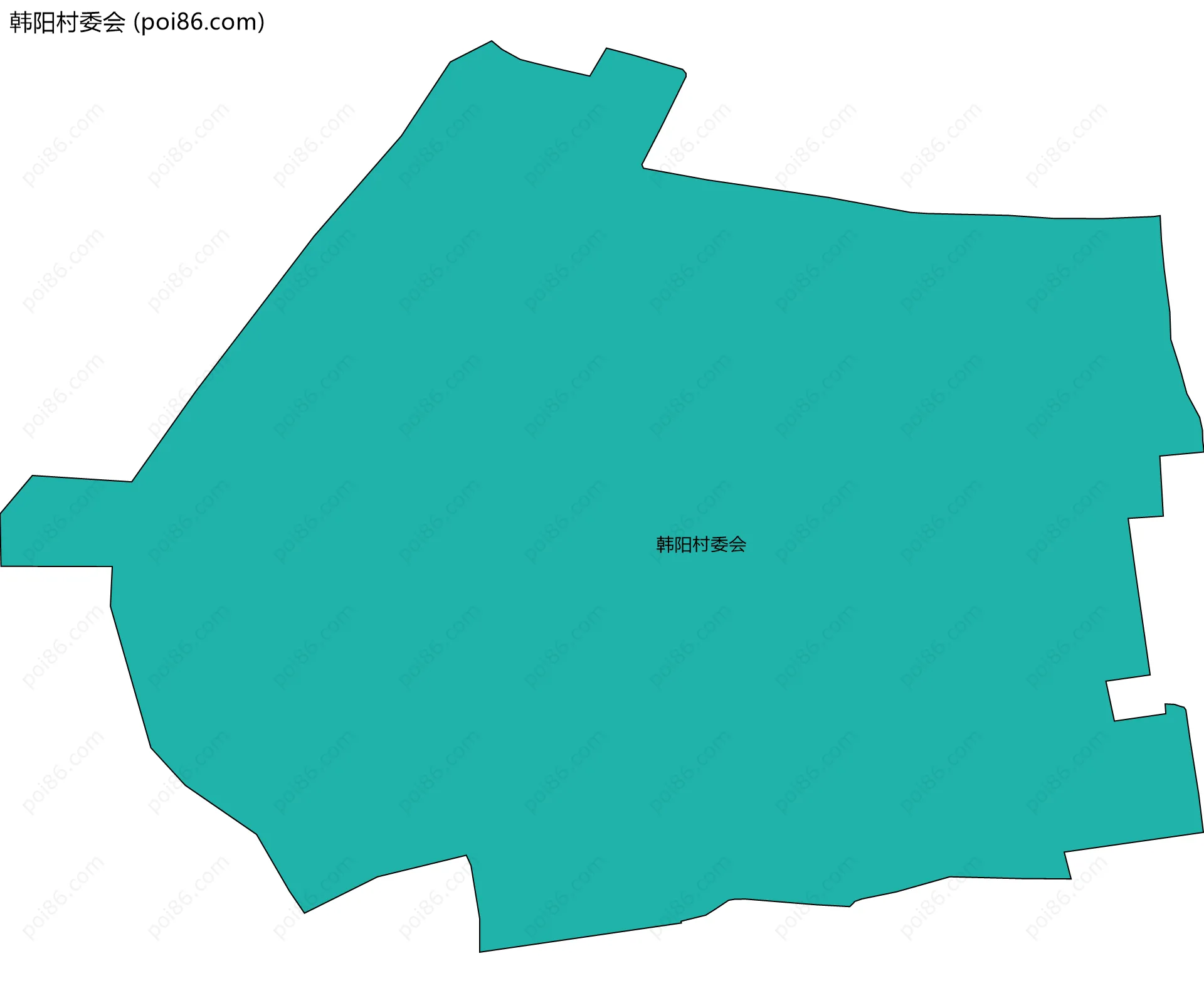 韩阳村委会边界地图