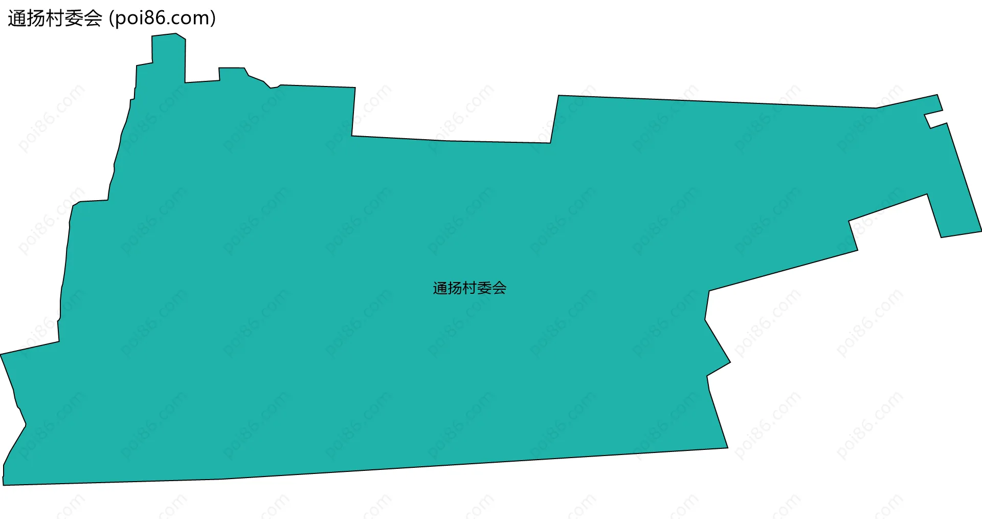 通扬村委会边界地图