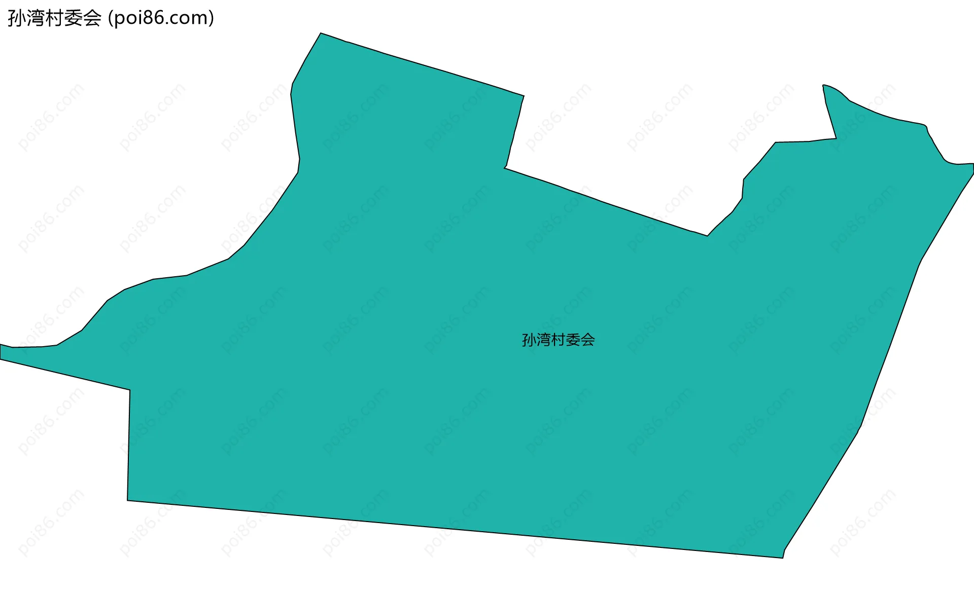 孙湾村委会边界地图
