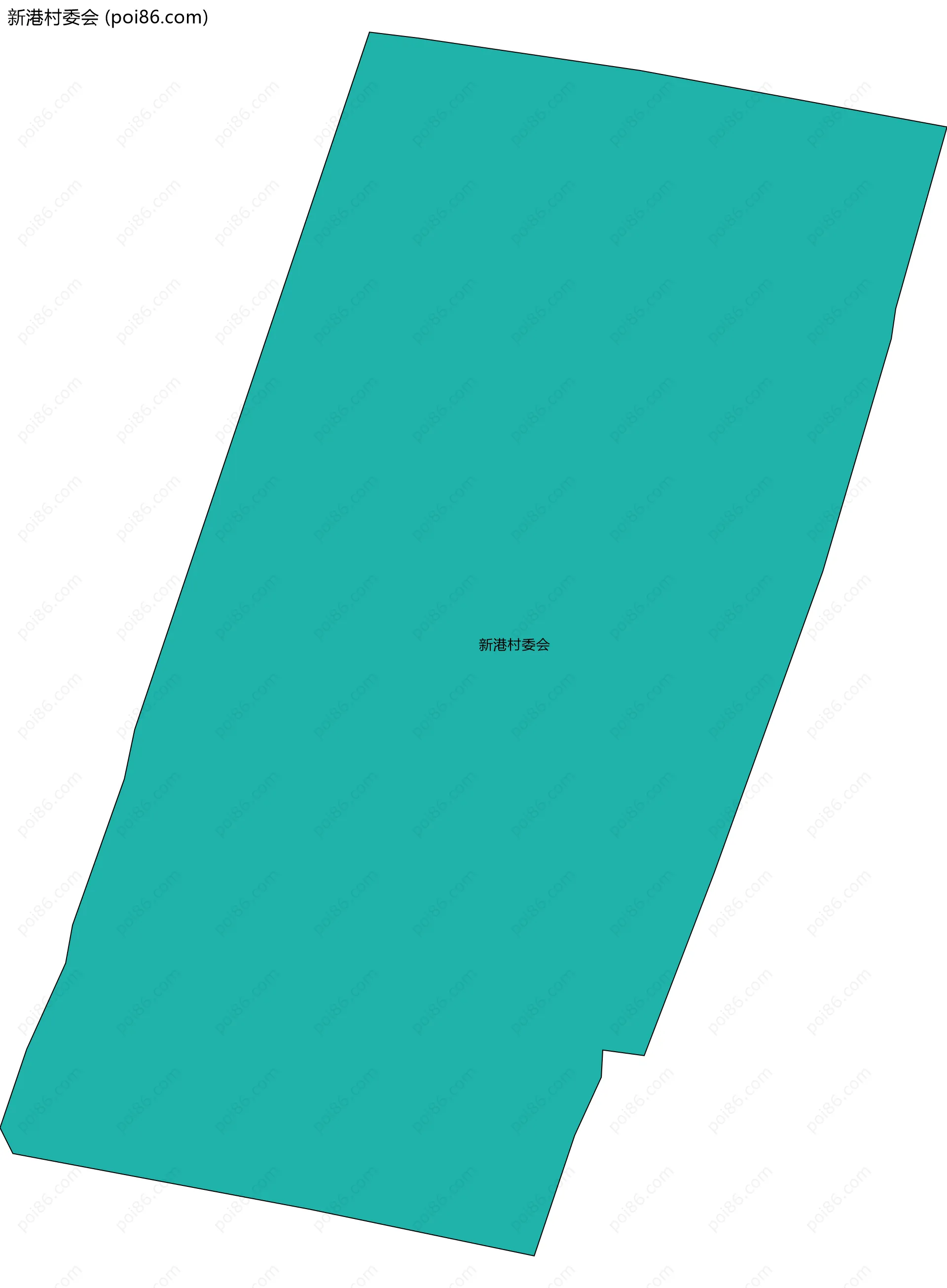 新港村委会边界地图