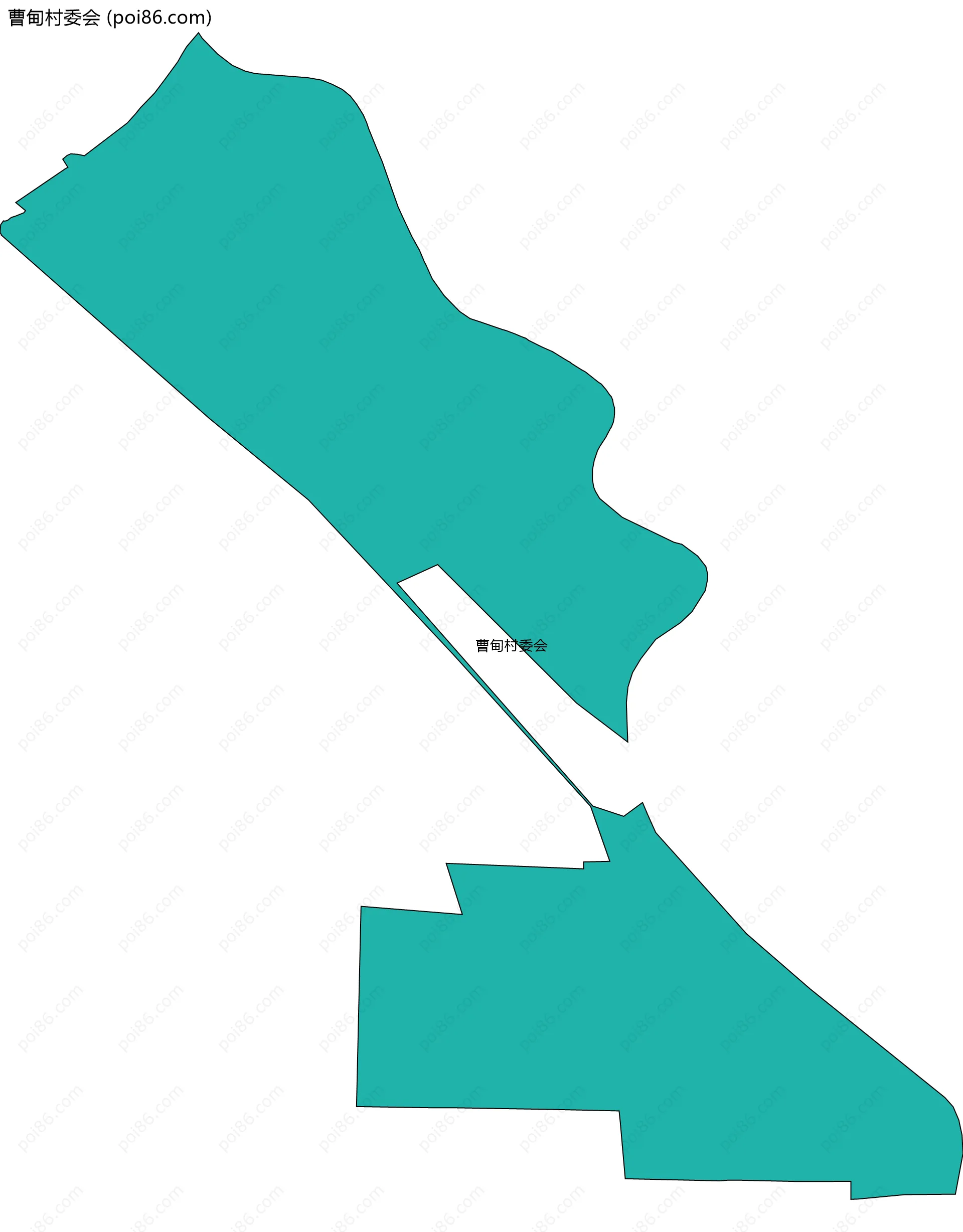 曹甸村委会边界地图