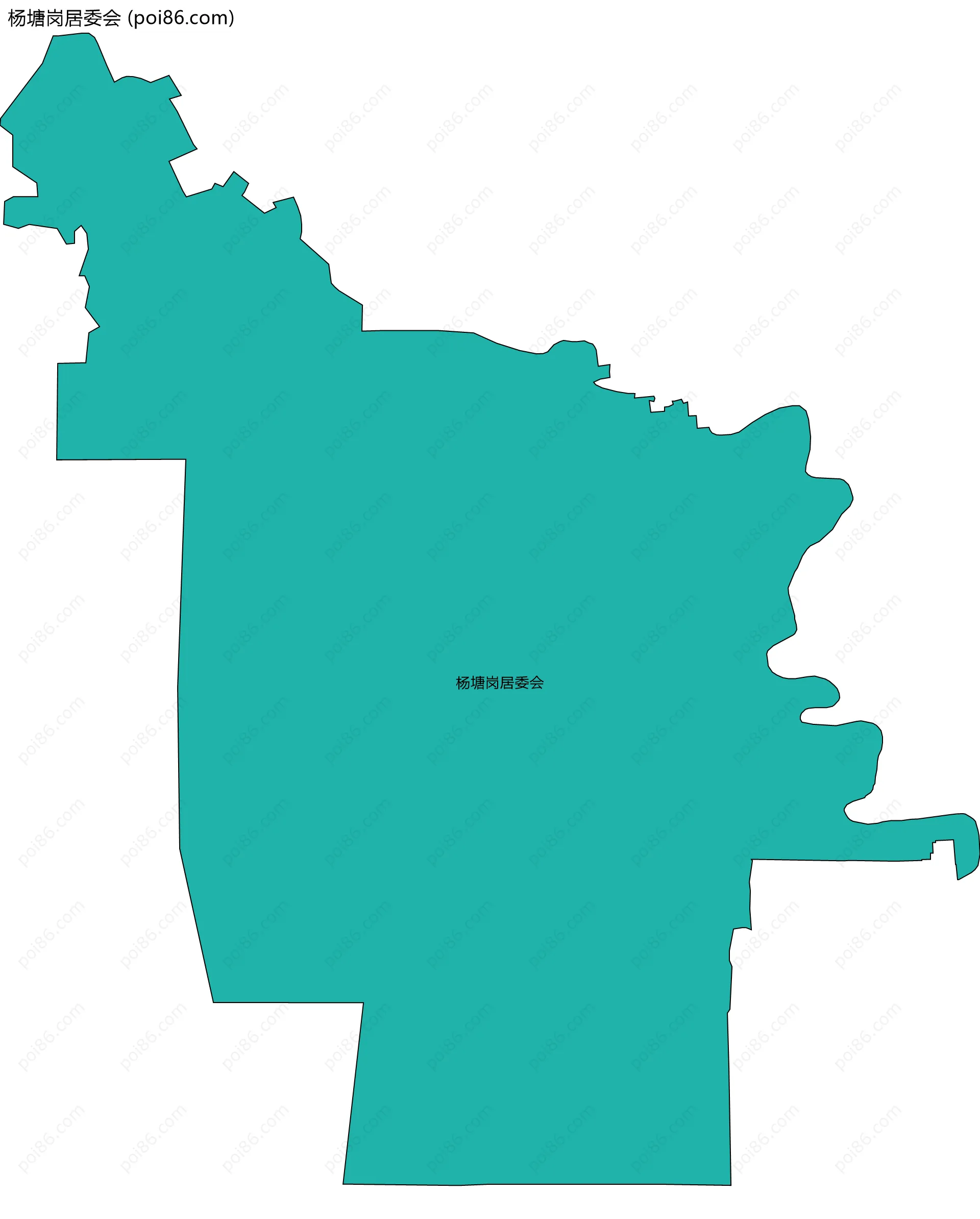 杨塘岗居委会边界地图