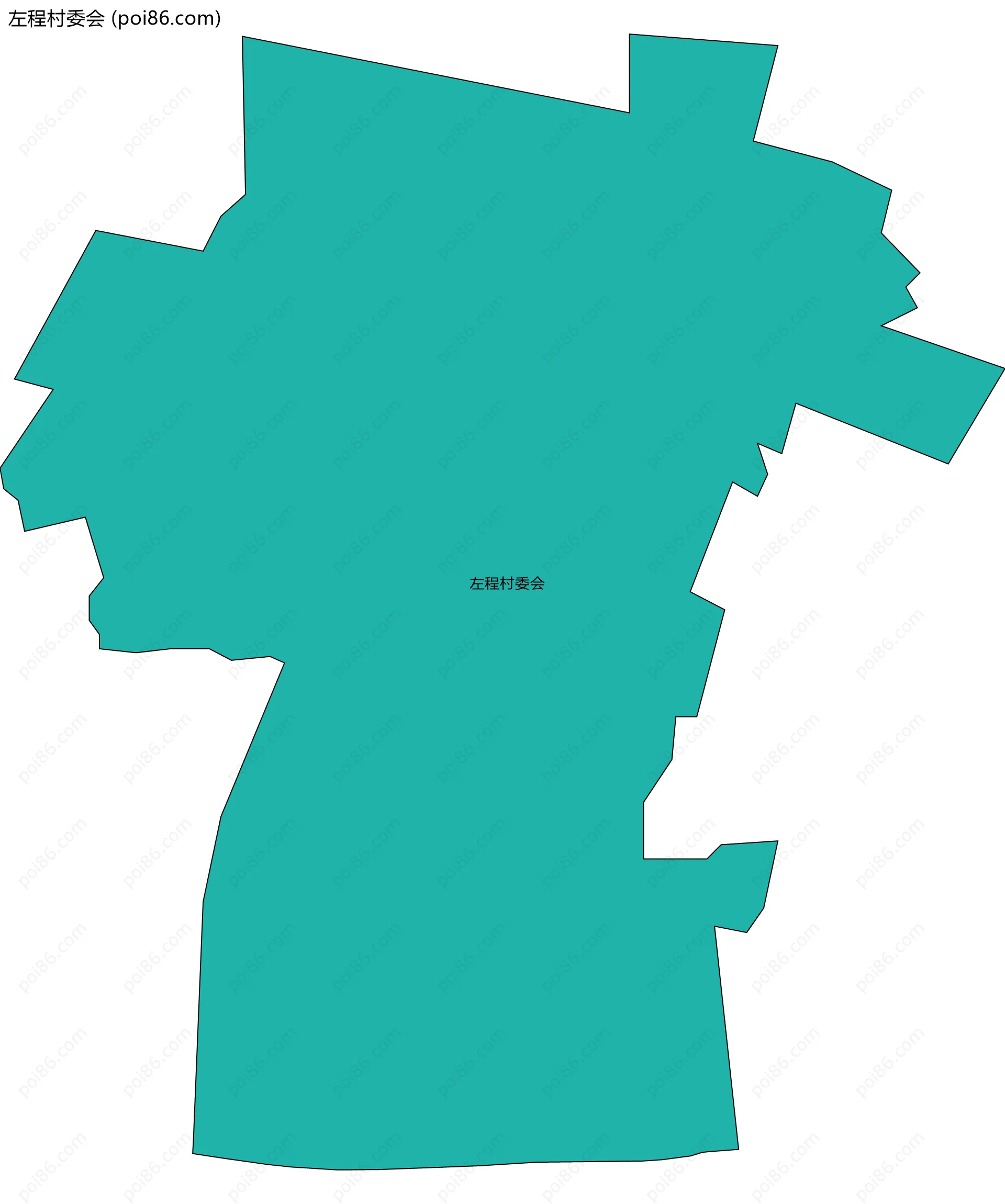 左程村委会边界地图