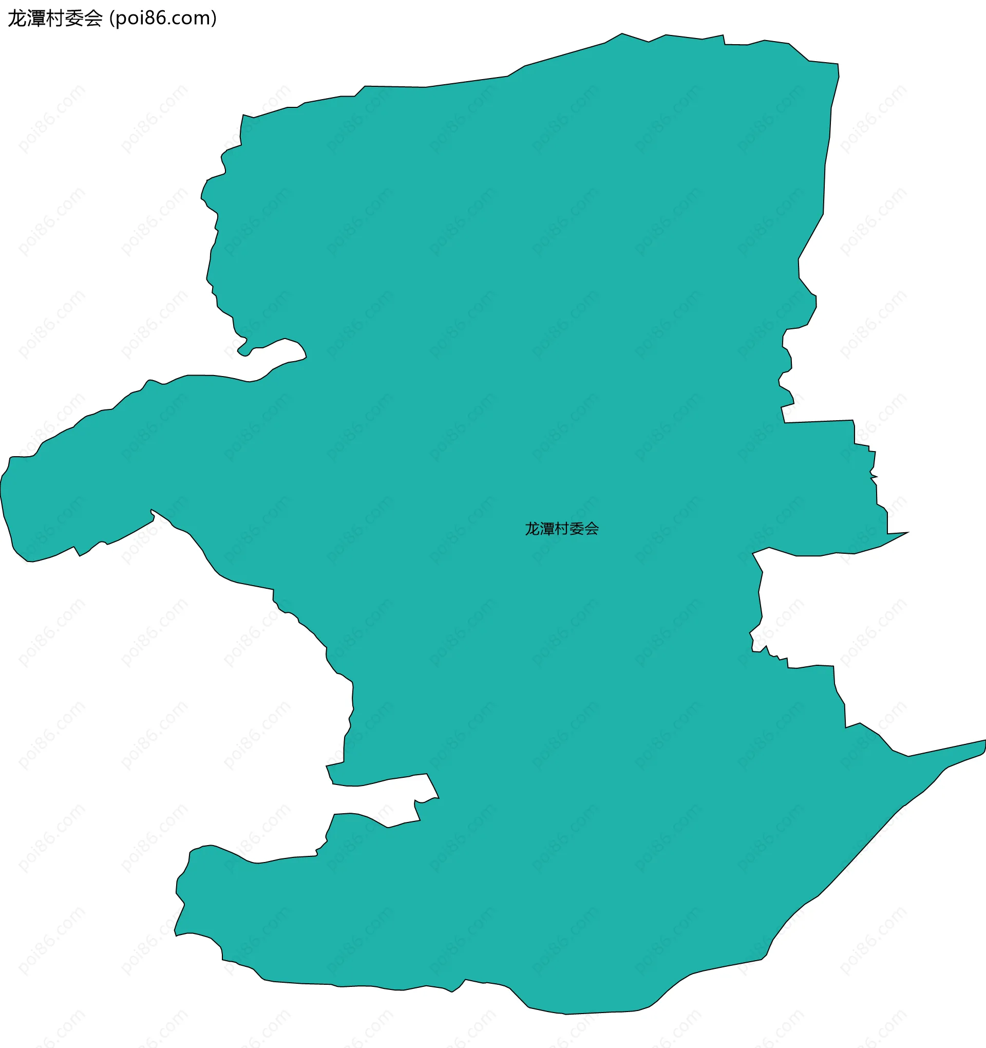 龙潭村委会边界地图