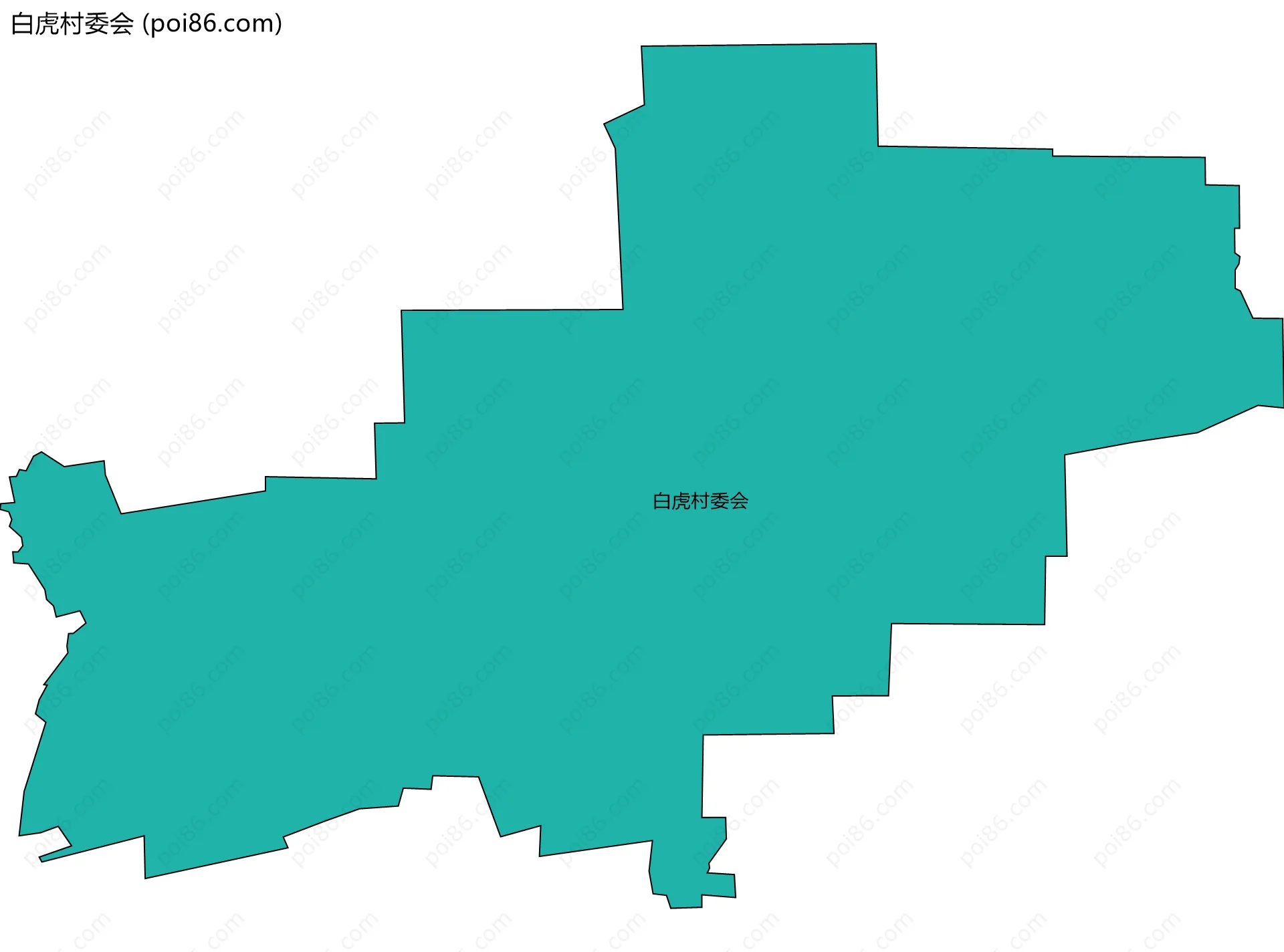 白虎村委会边界地图