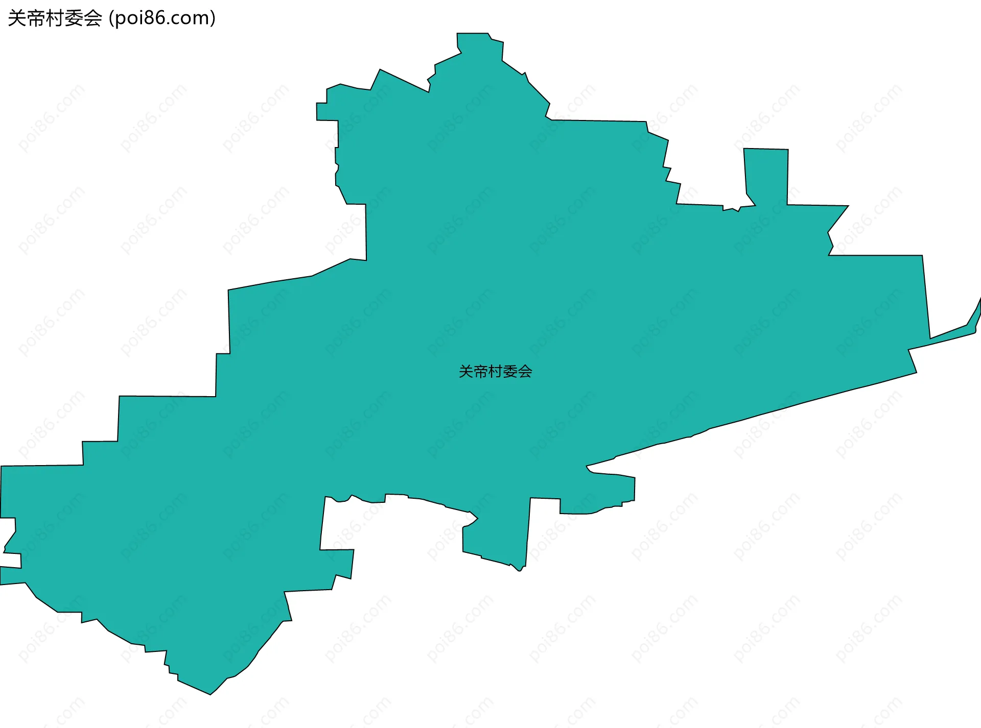 关帝村委会边界地图