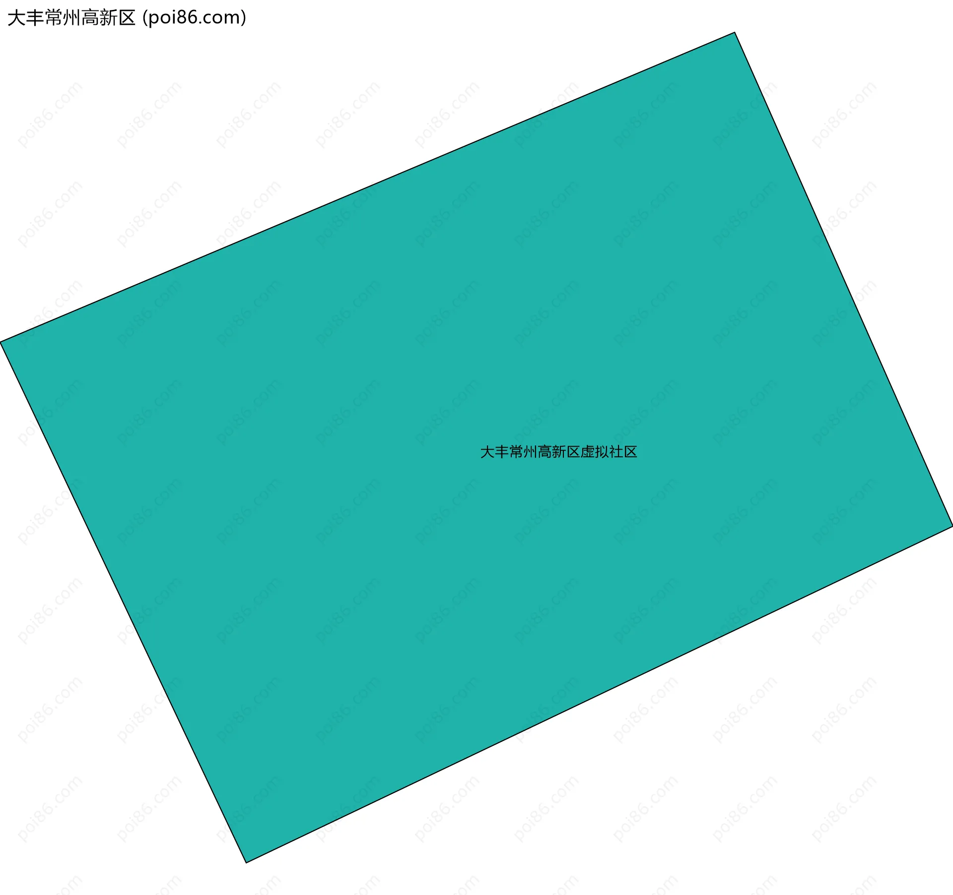 大丰常州高新区边界地图(五级行政区划)