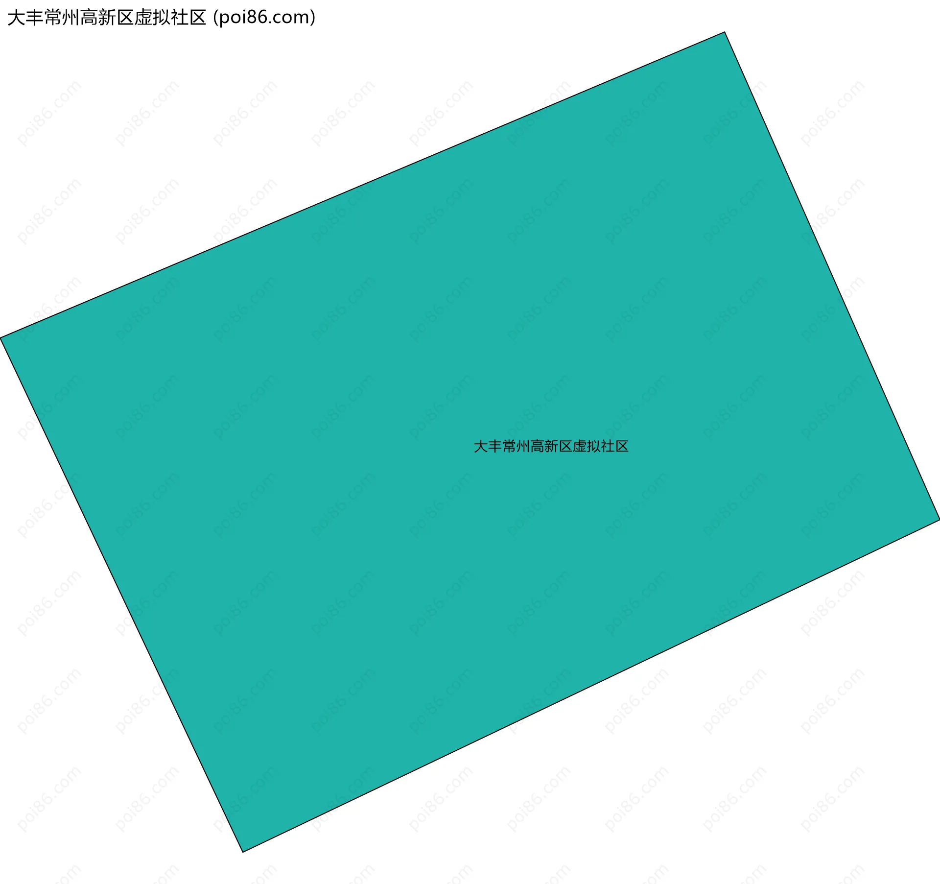大丰常州高新区虚拟社区边界地图