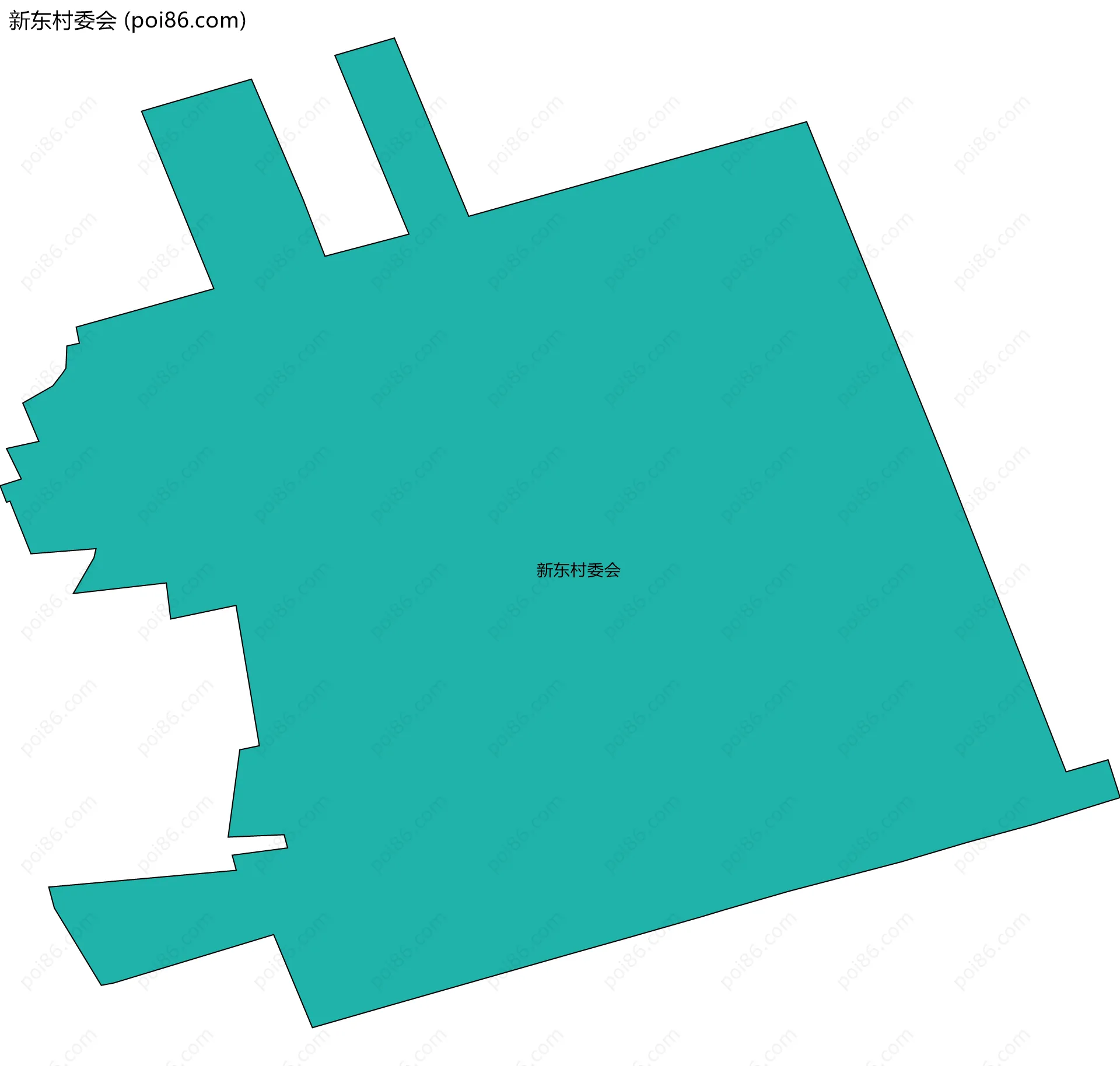 新东村委会边界地图