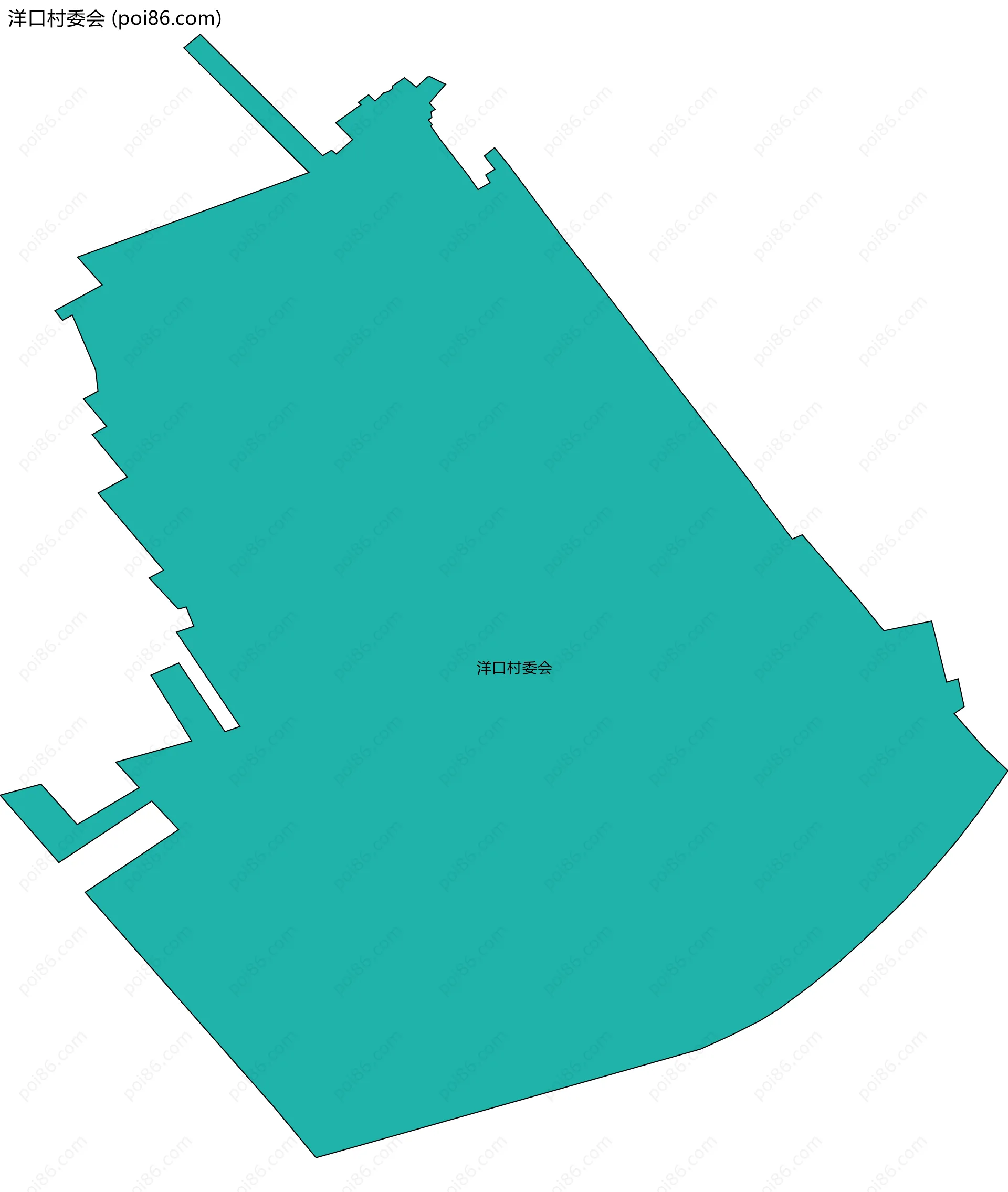 洋口村委会边界地图