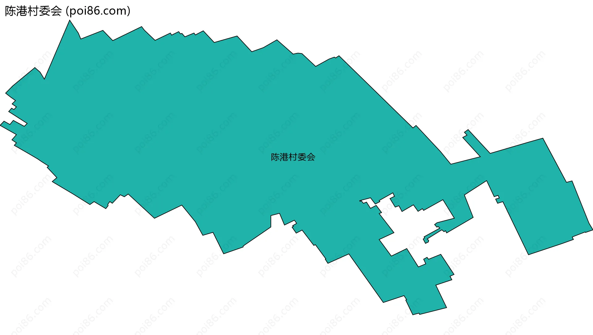 陈港村委会边界地图