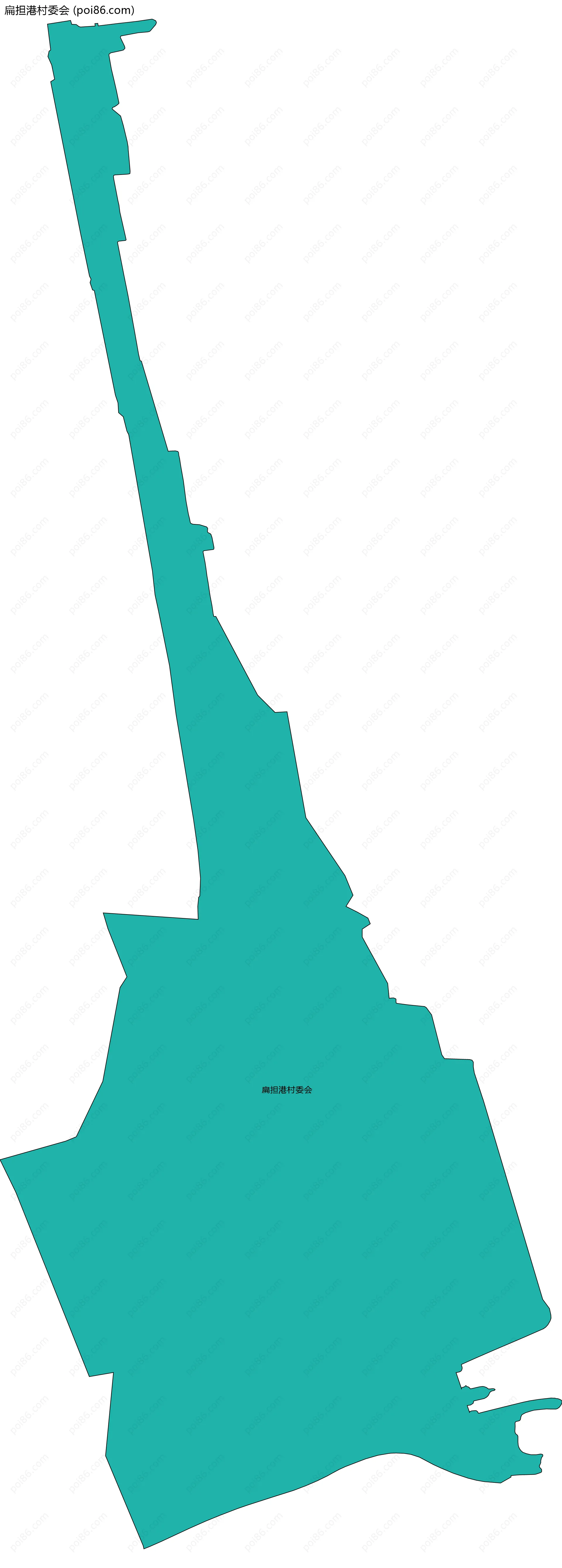 扁担港村委会边界地图