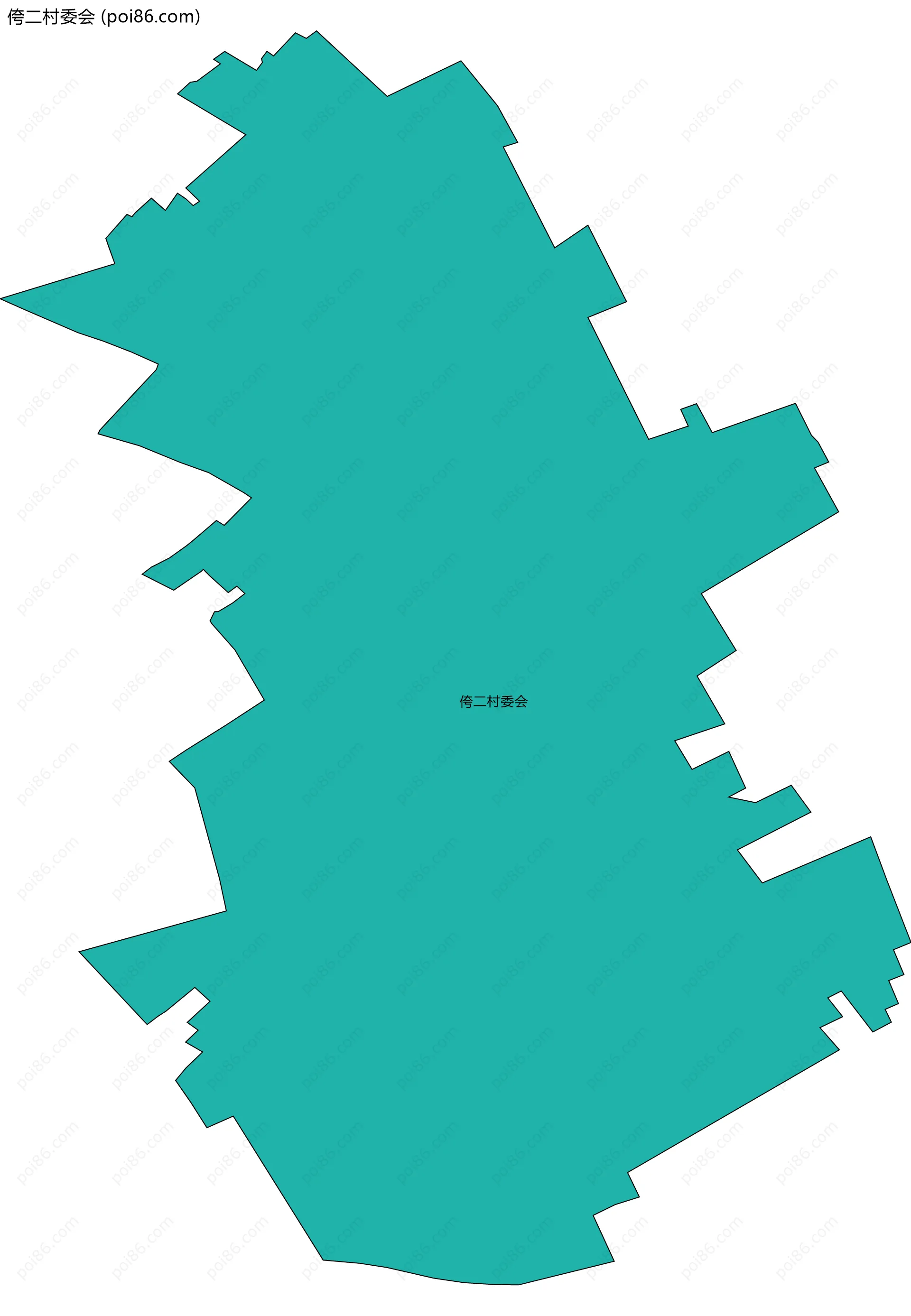 侉二村委会边界地图