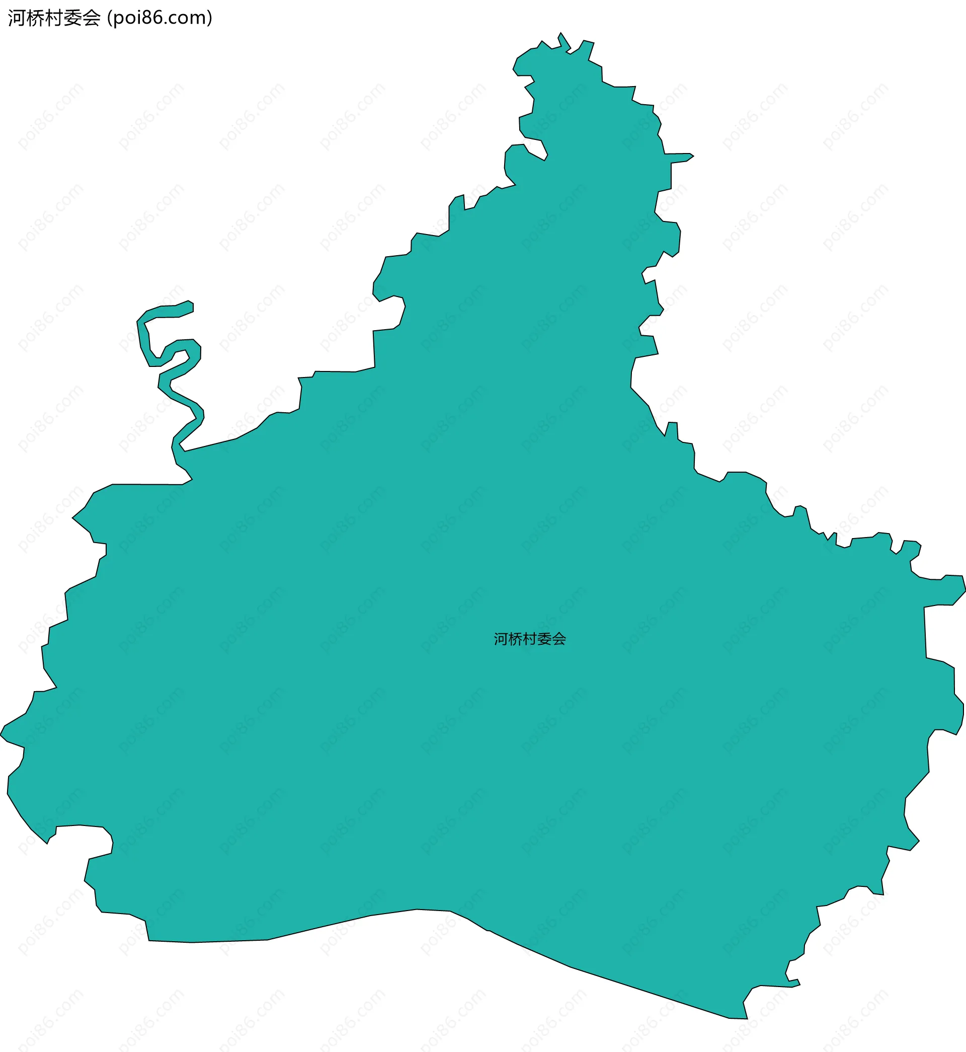 河桥村委会边界地图