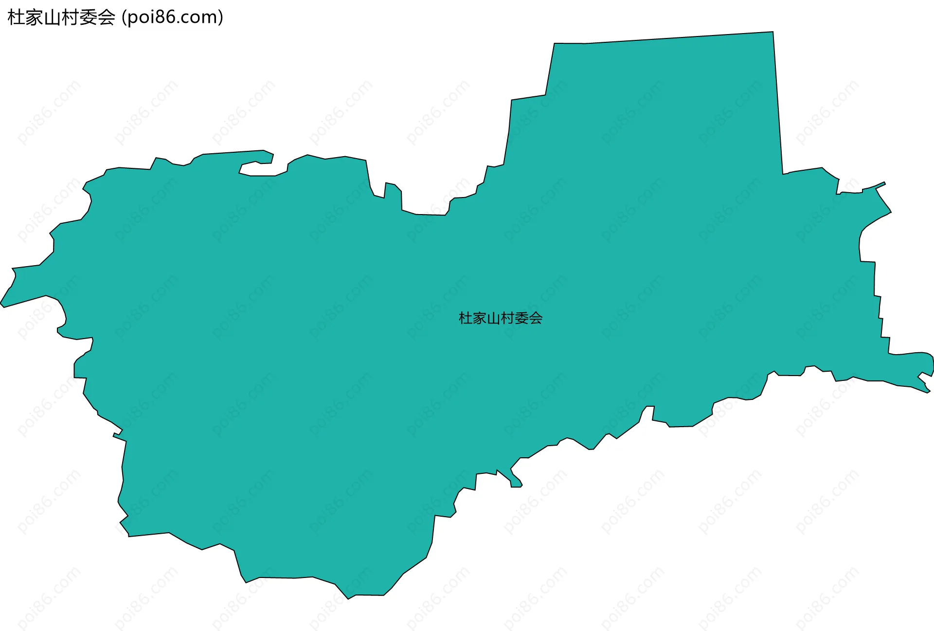 杜家山村委会边界地图