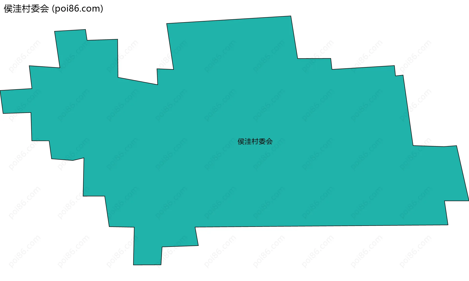 侯洼村委会边界地图