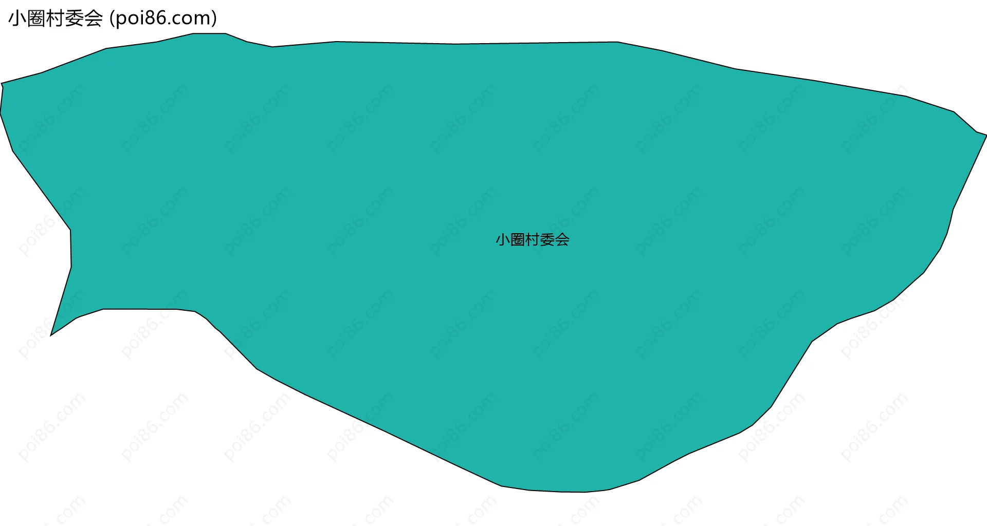 小圈村委会边界地图
