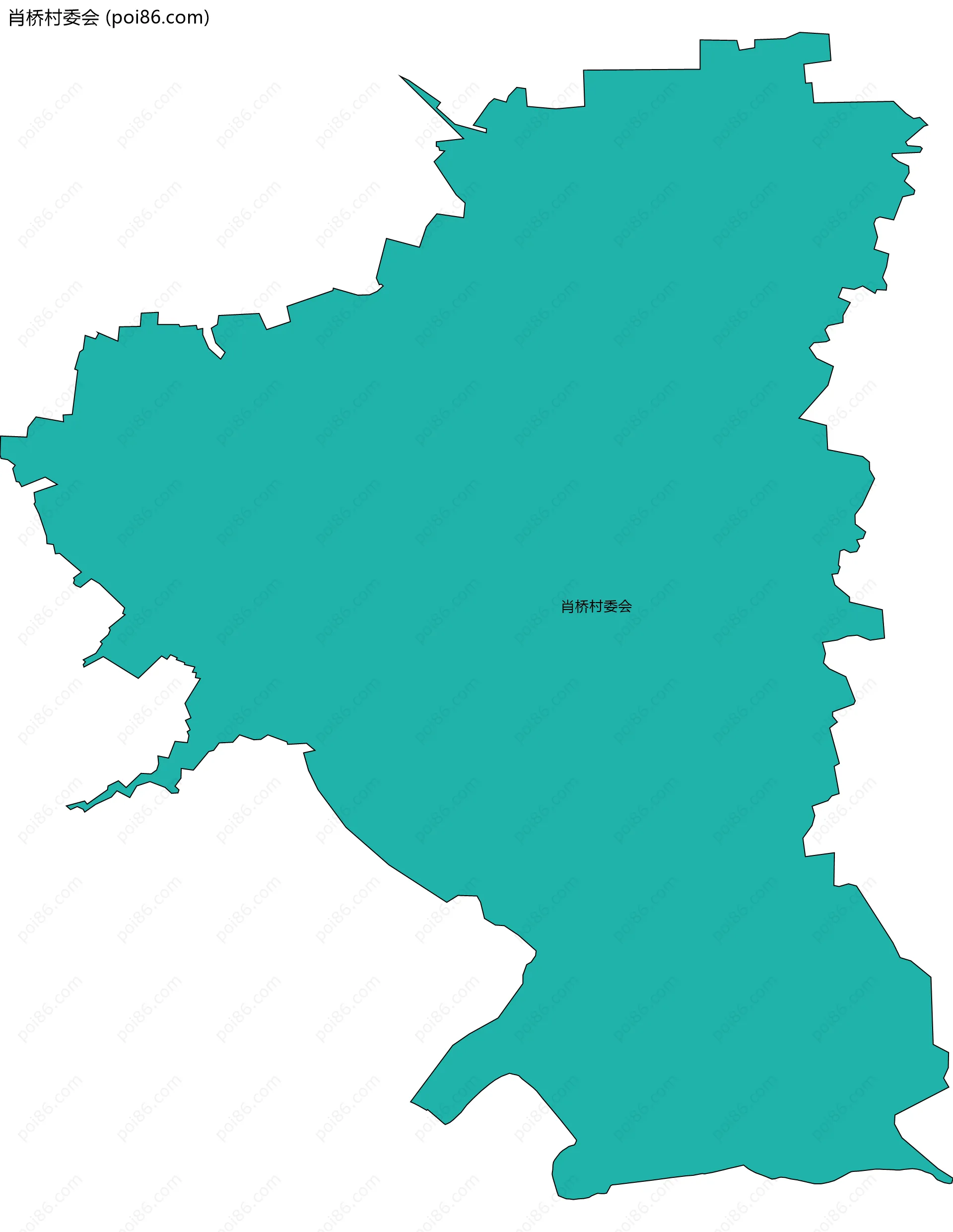 肖桥村委会边界地图