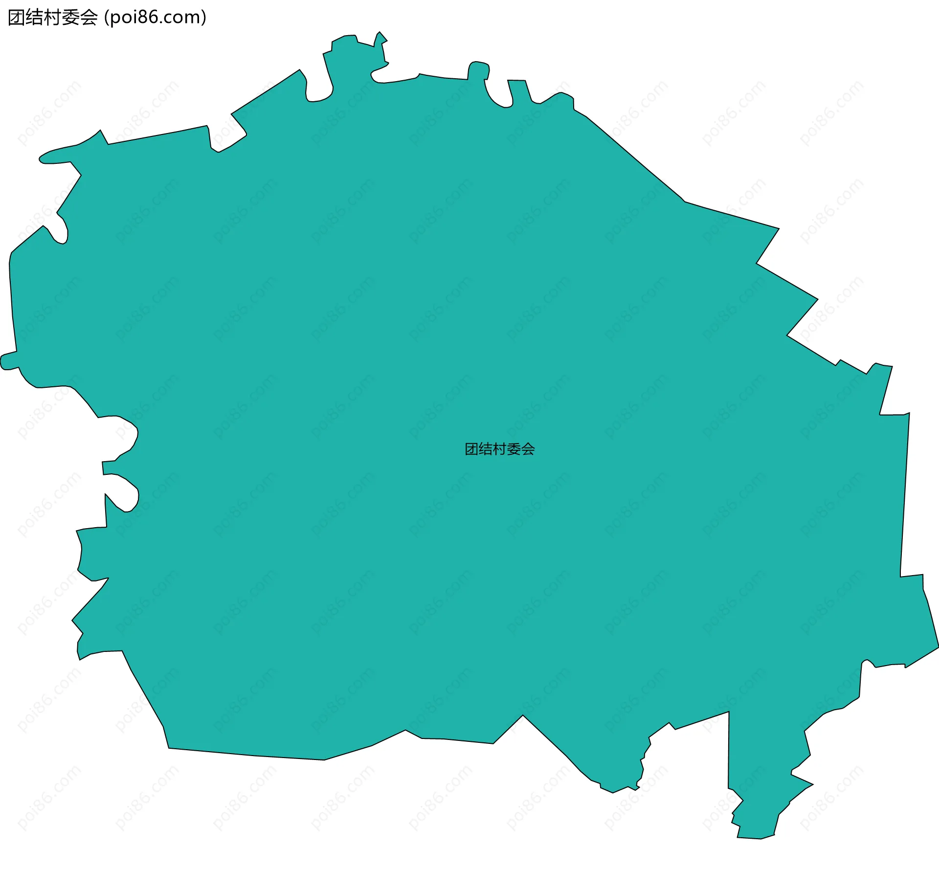 团结村委会边界地图