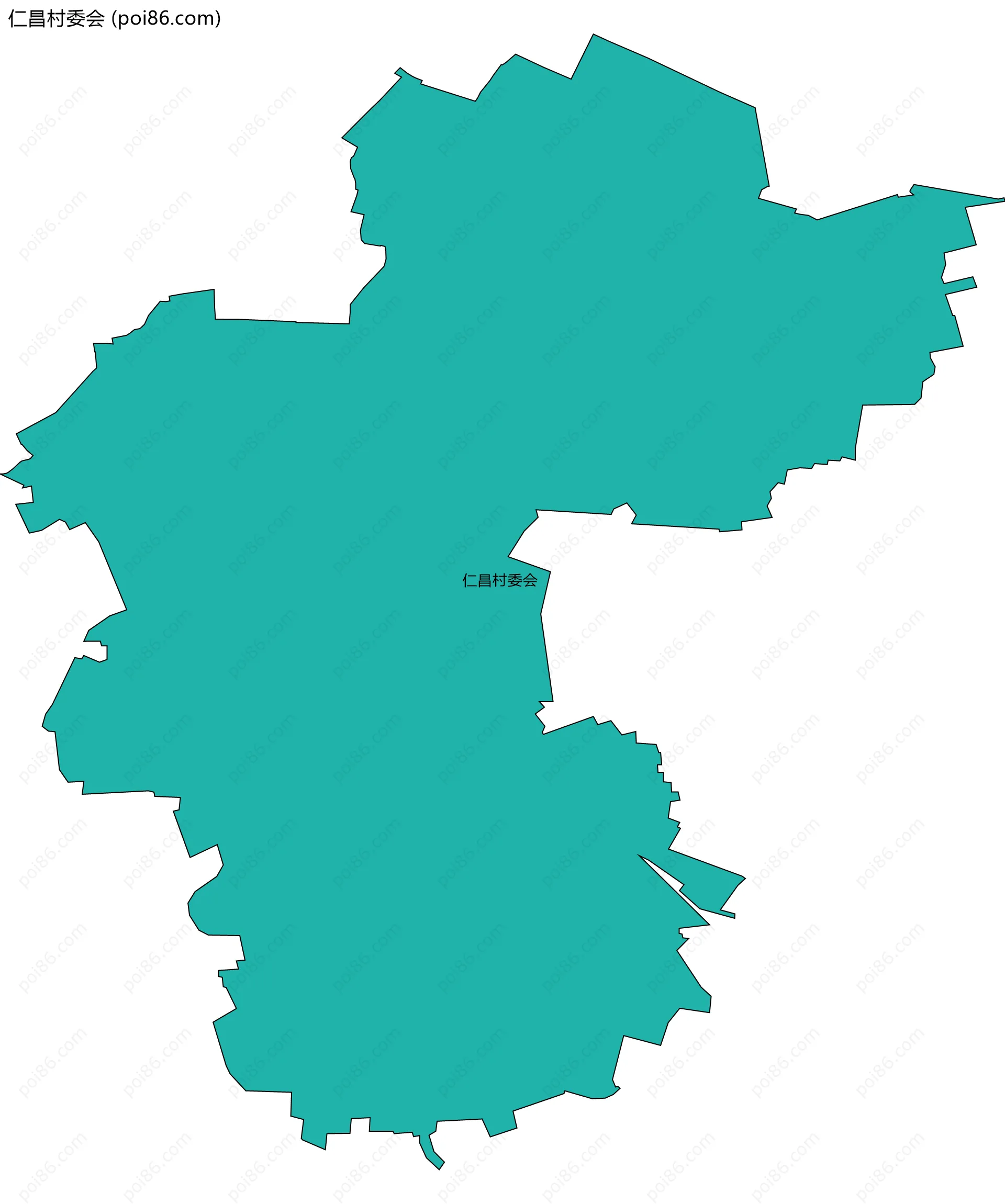 仁昌村委会边界地图