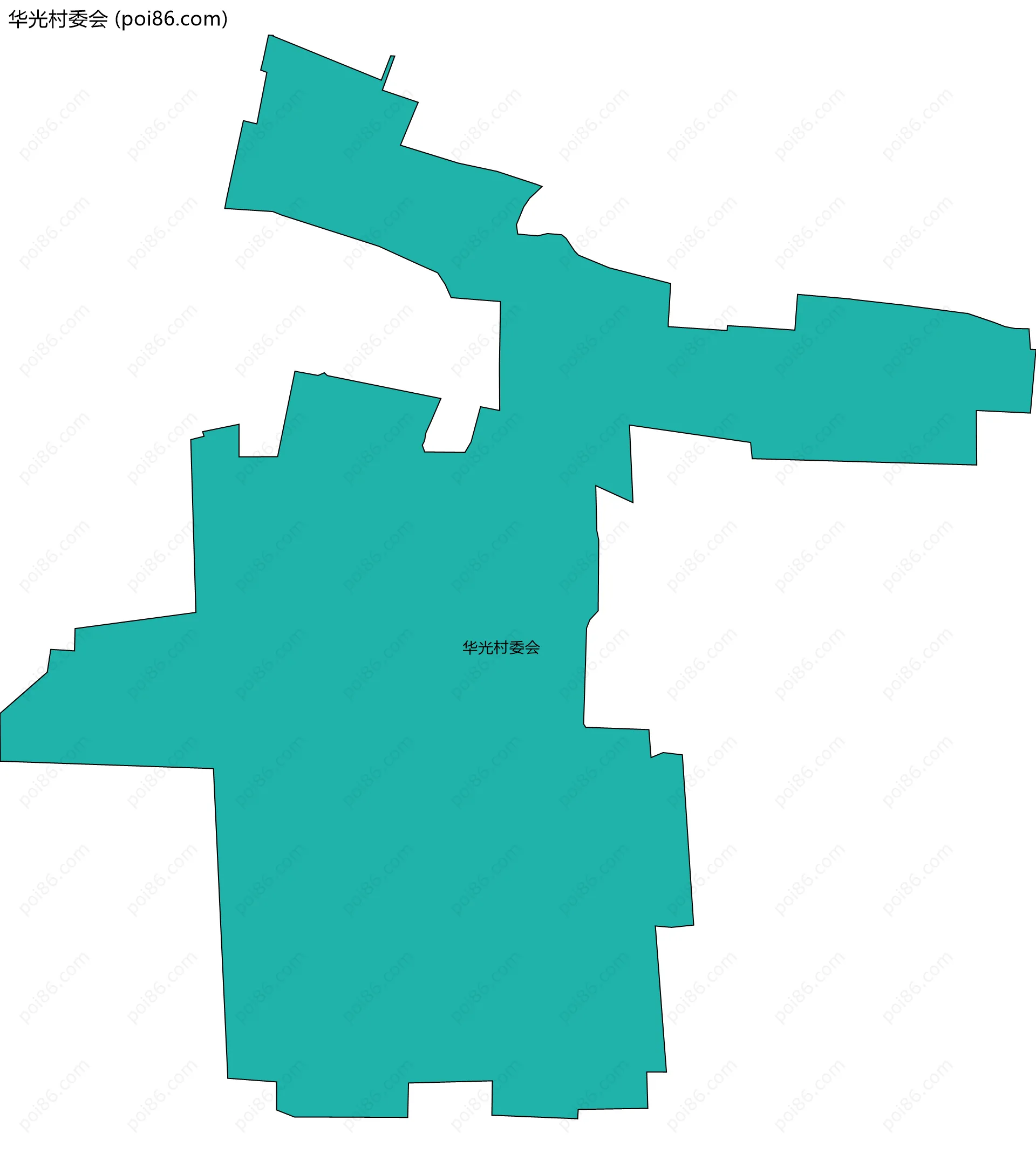 华光村委会边界地图