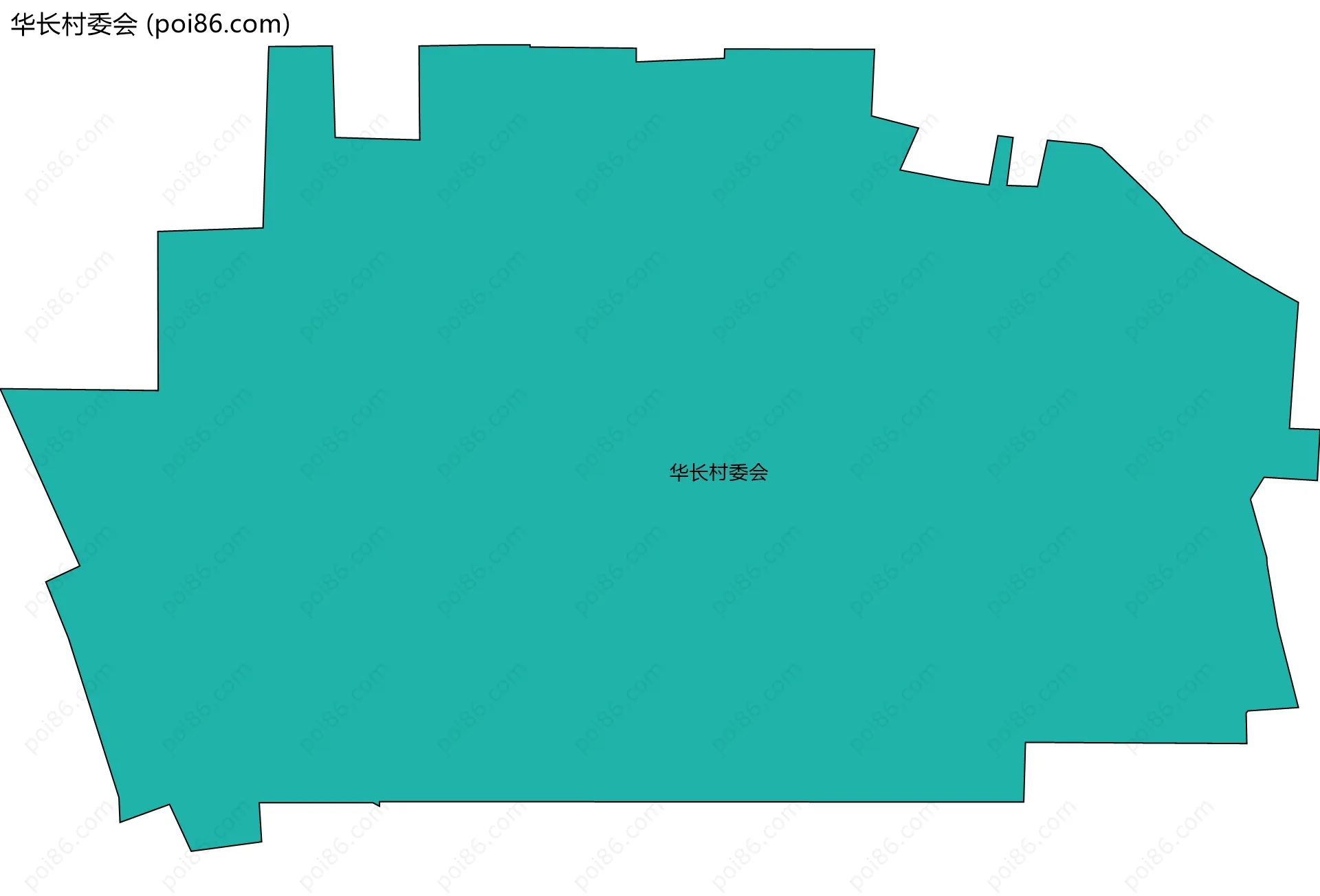 华长村委会边界地图