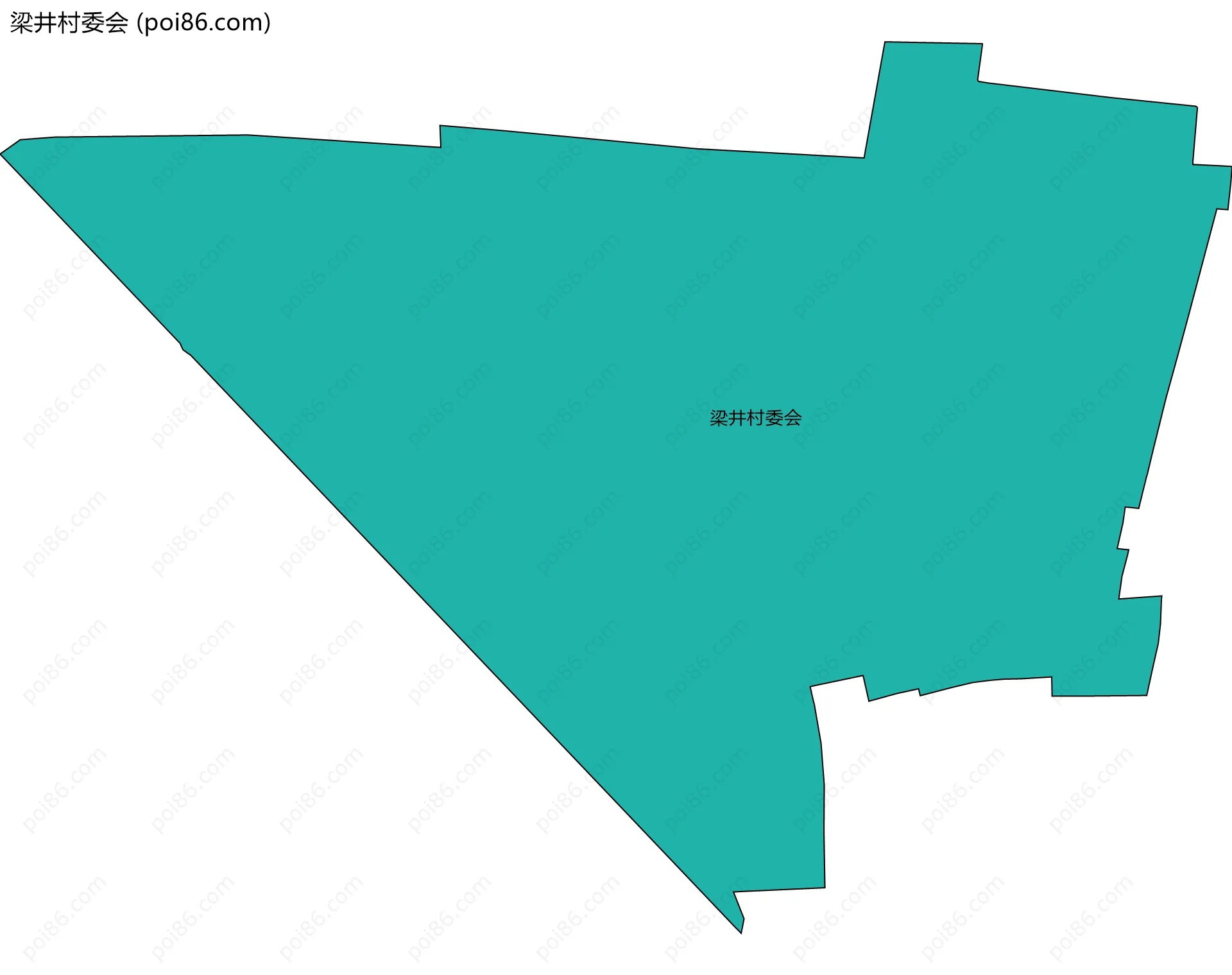 梁井村委会边界地图