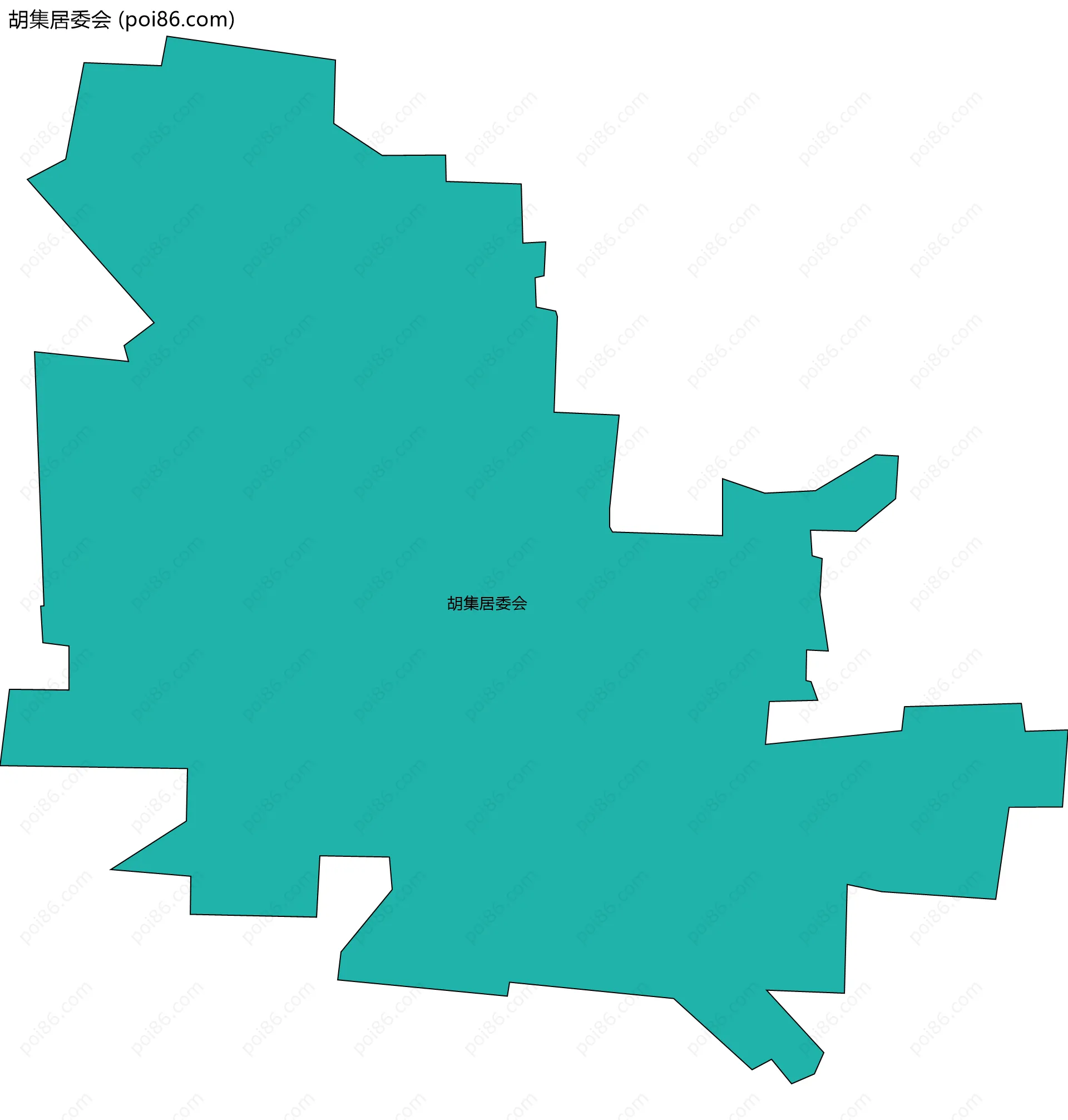 胡集居委会边界地图