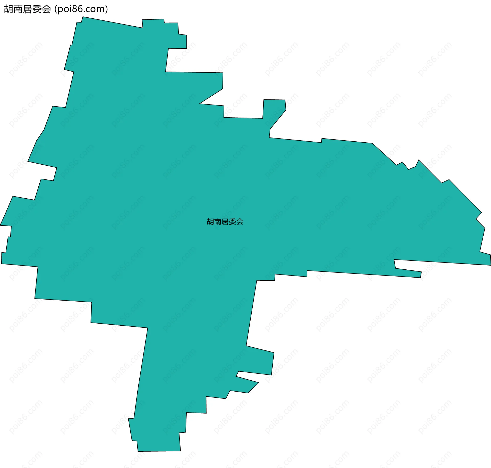 胡南居委会边界地图
