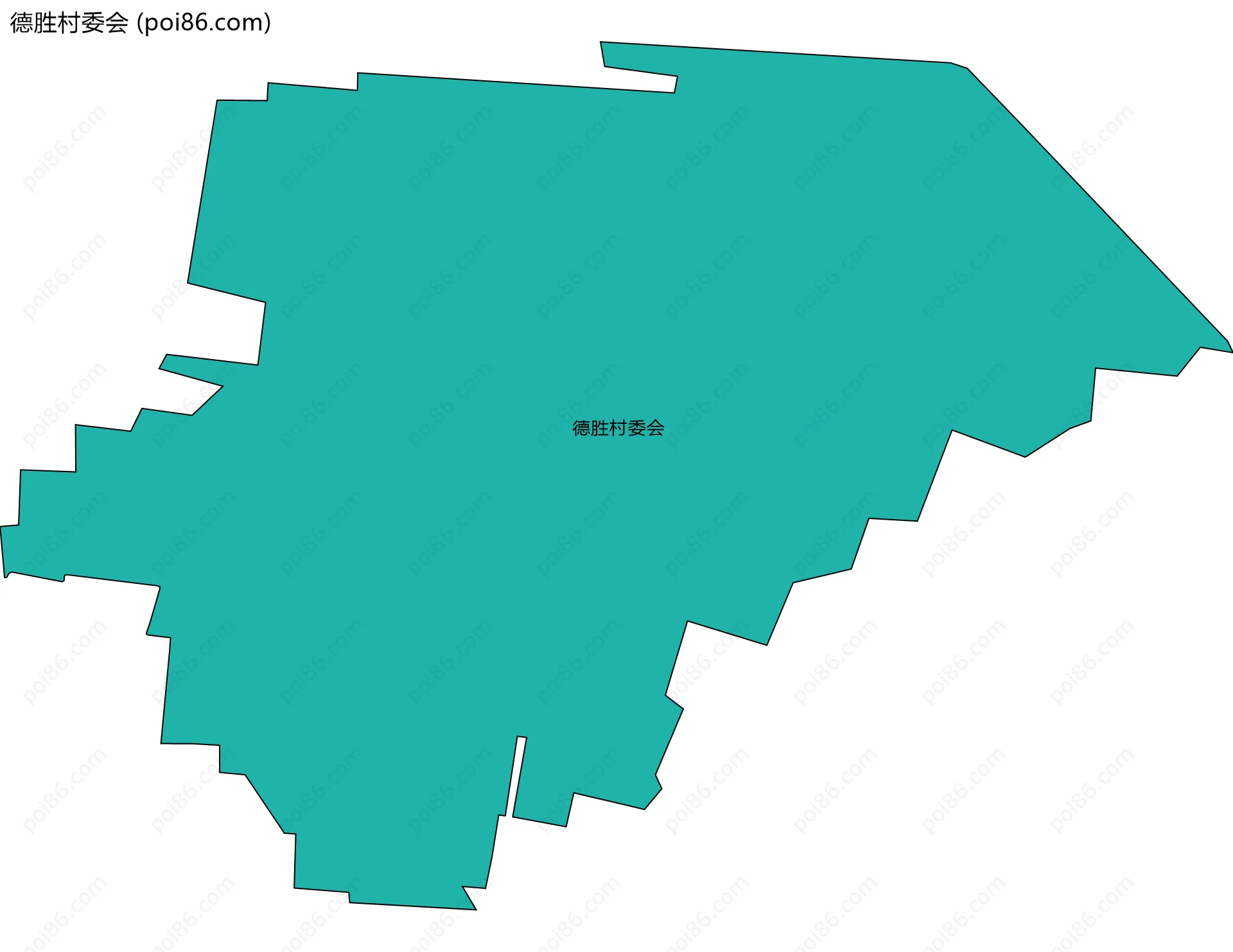 德胜村委会边界地图