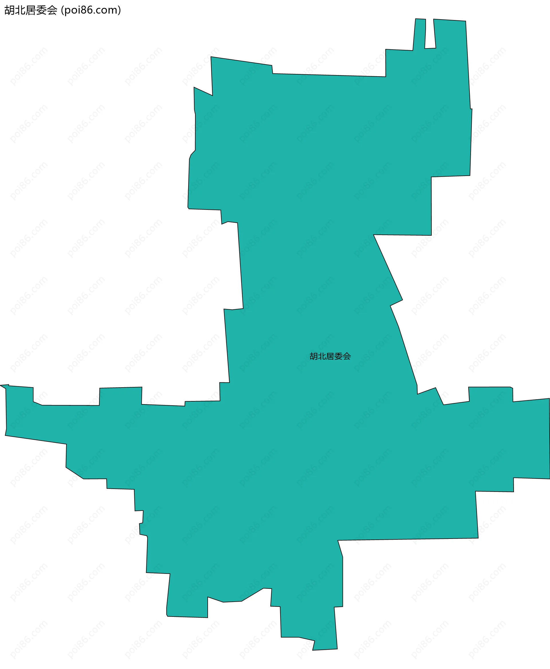 胡北居委会边界地图
