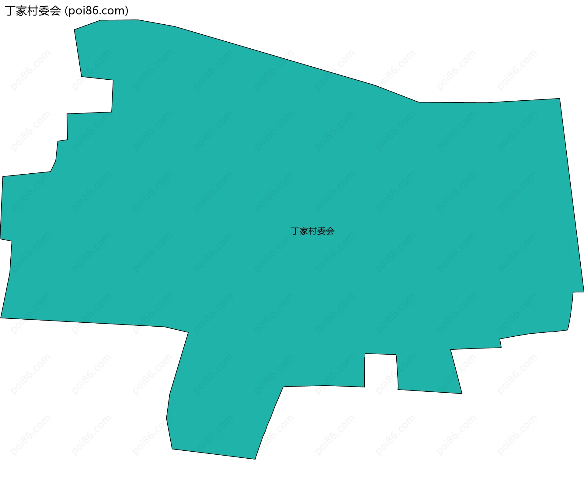 丁家村委会边界地图