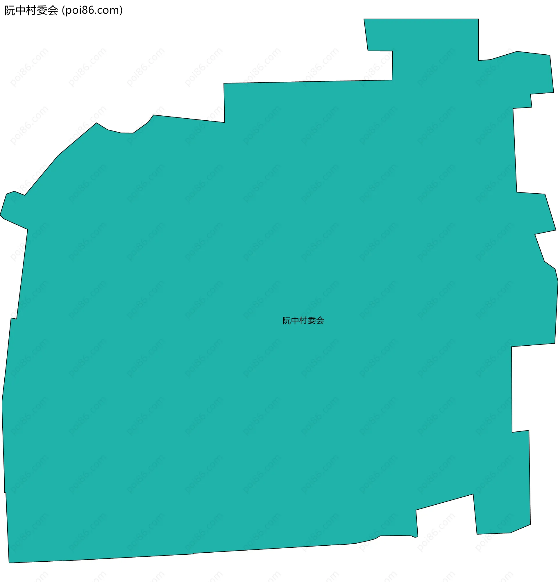 阮中村委会边界地图