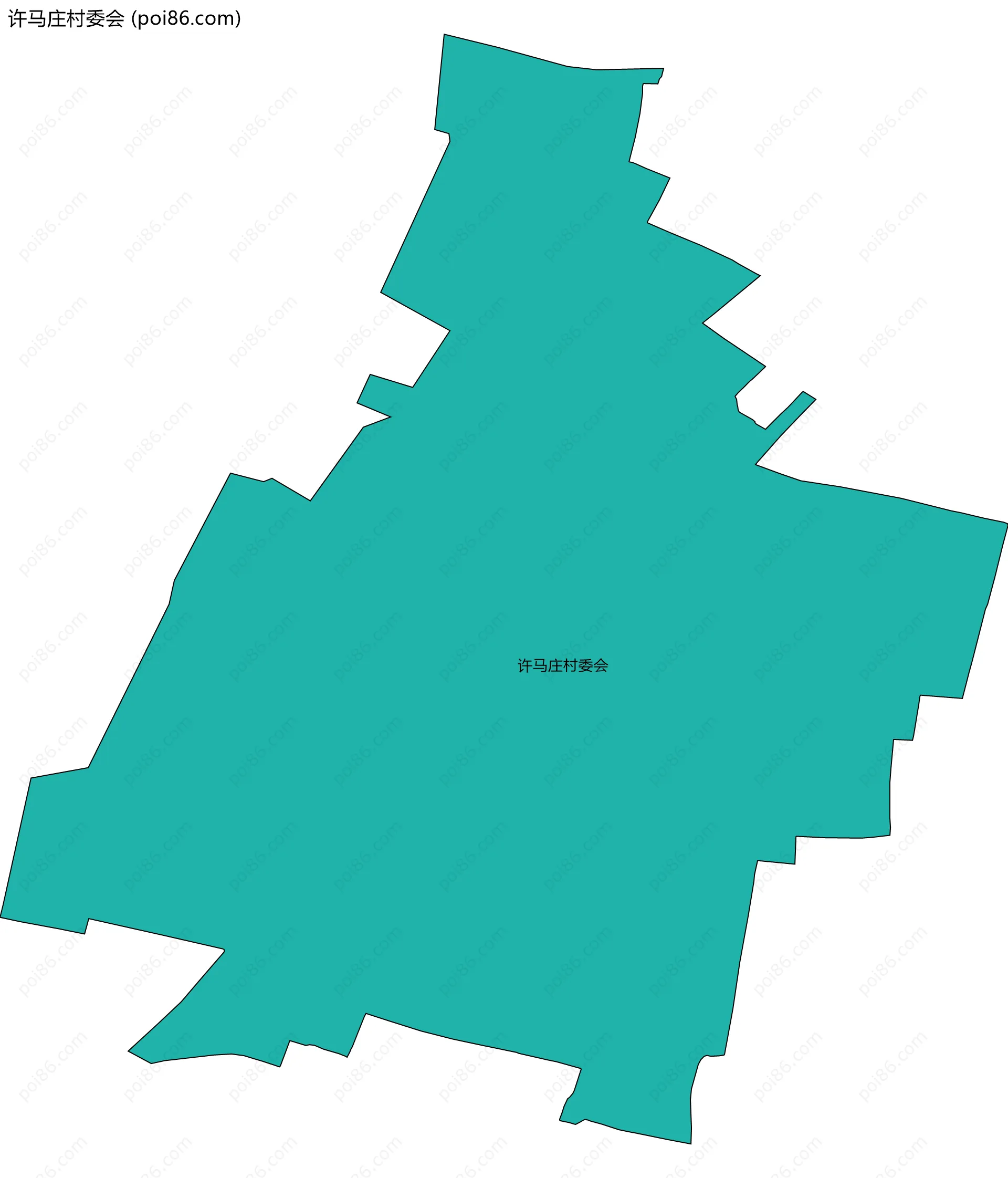 许马庄村委会边界地图