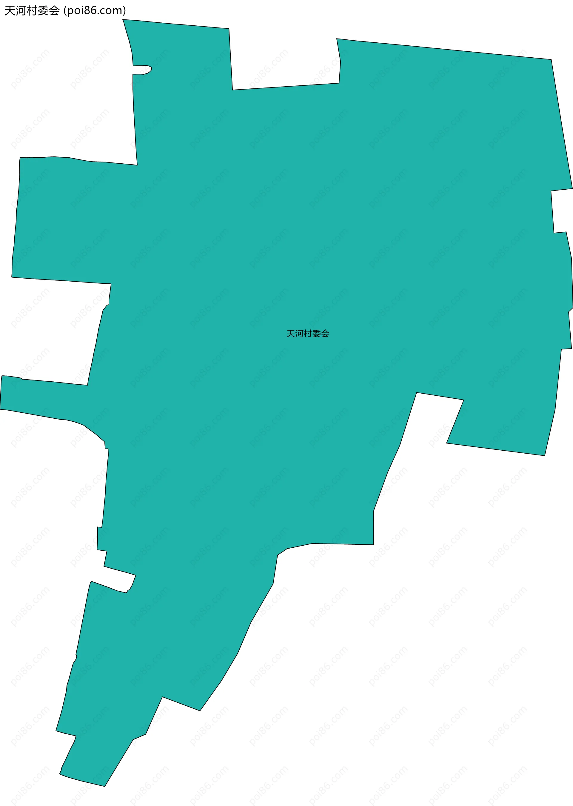 天河村委会边界地图