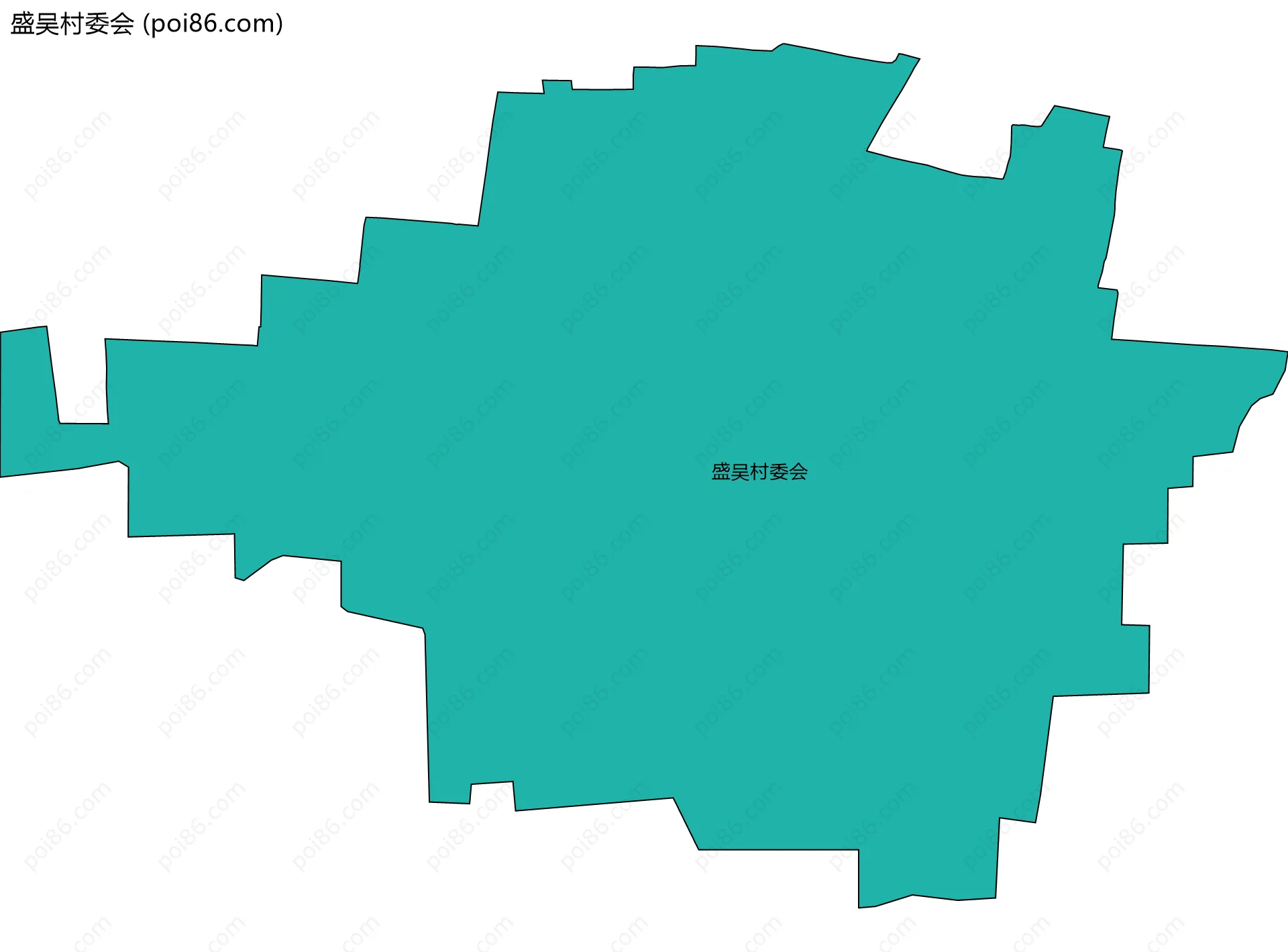 盛吴村委会边界地图