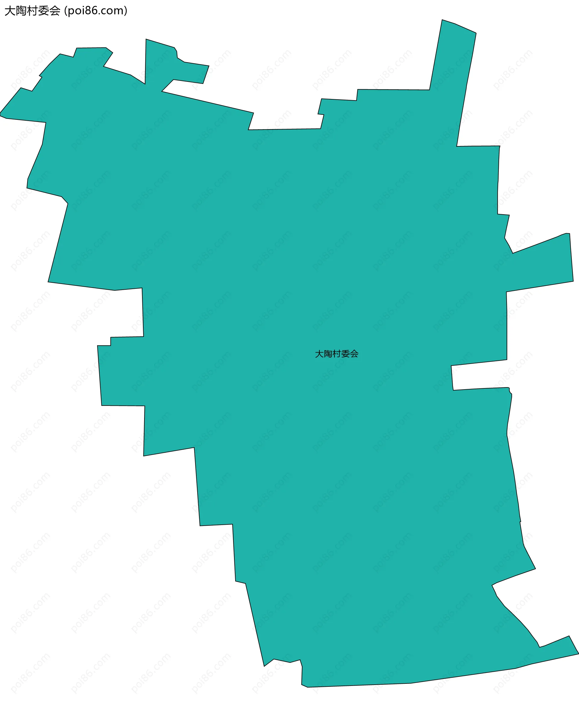 大陶村委会边界地图