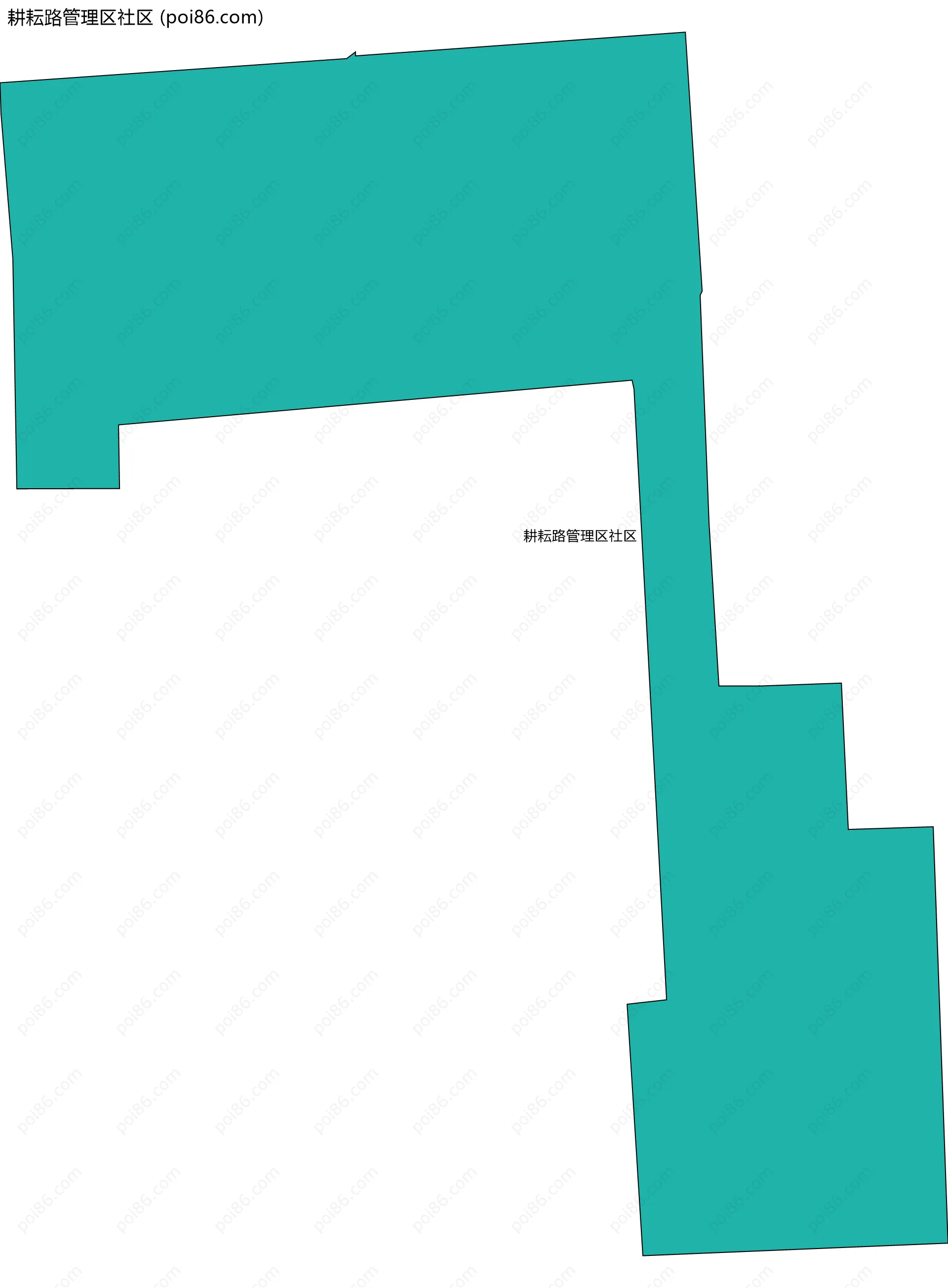 耕耘路管理区社区边界地图