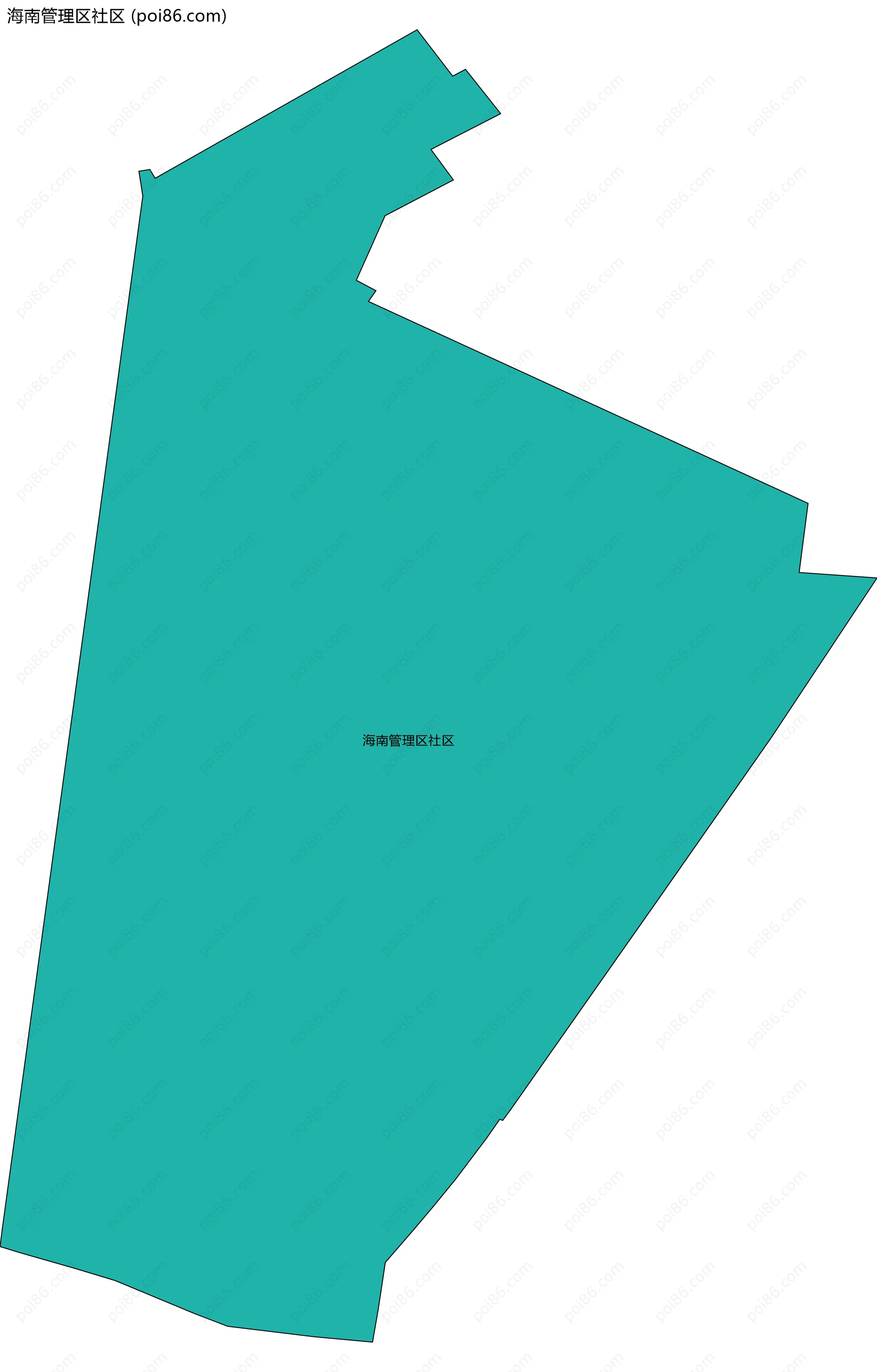 海南管理区社区边界地图