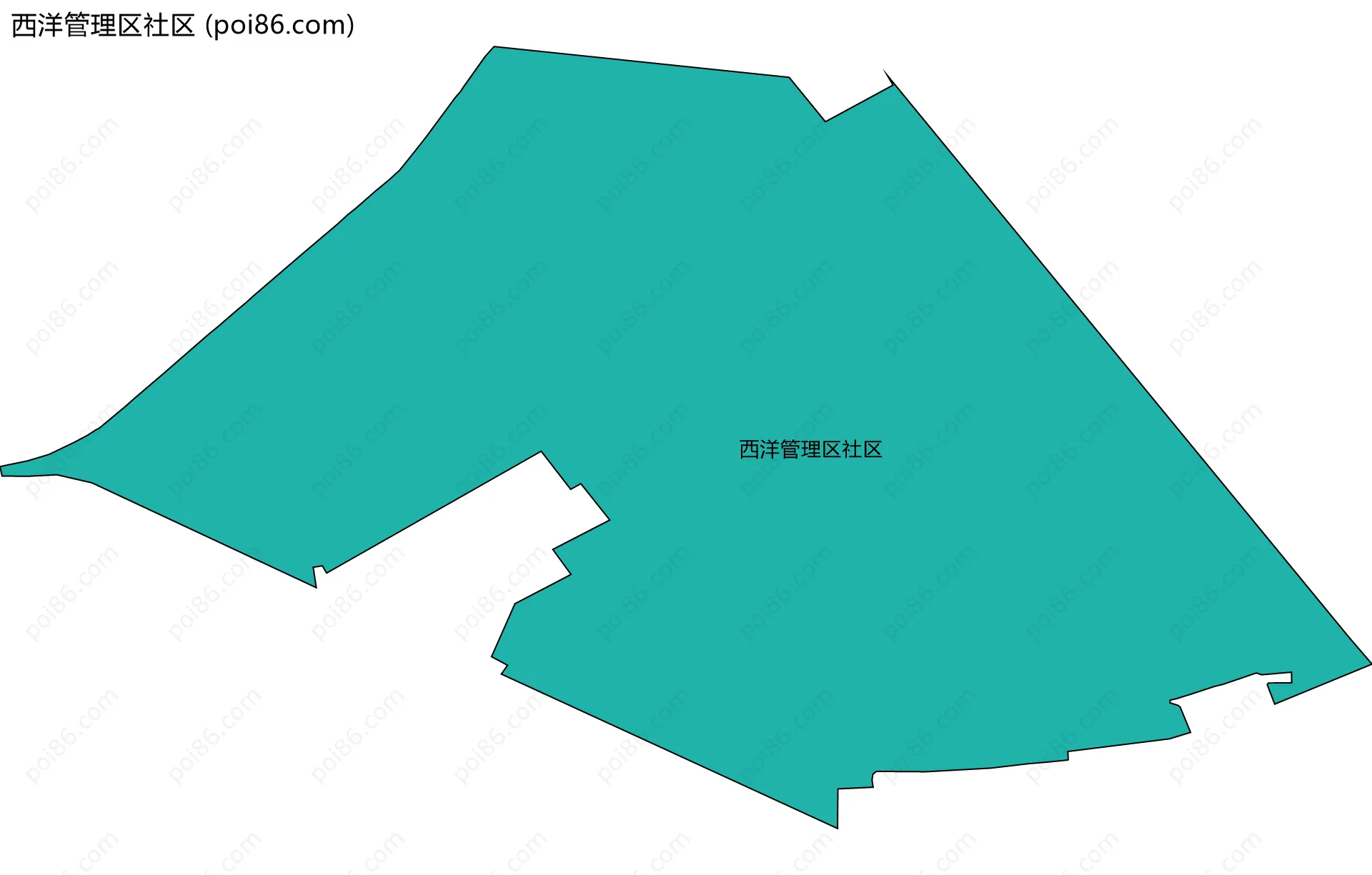 西洋管理区社区边界地图