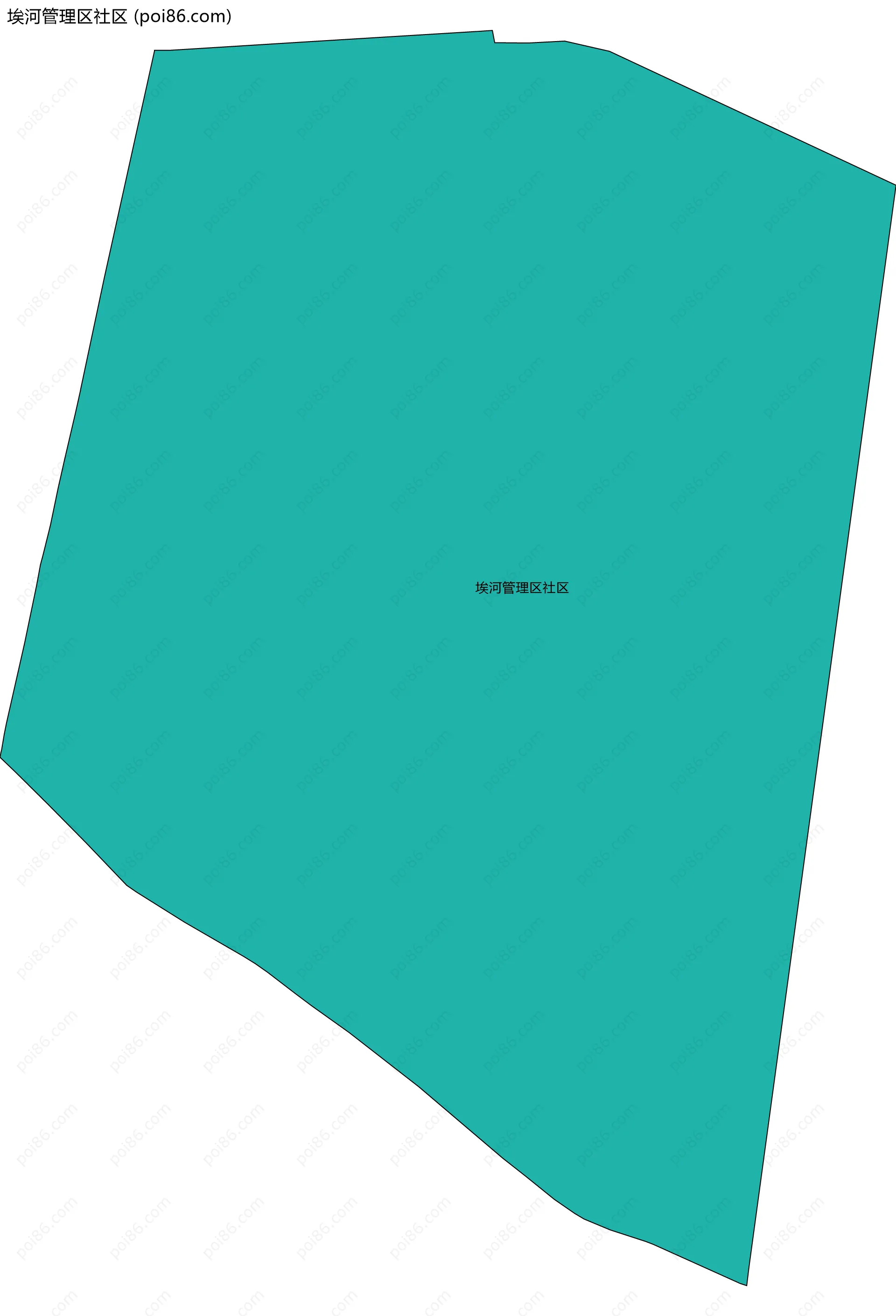 埃河管理区社区边界地图