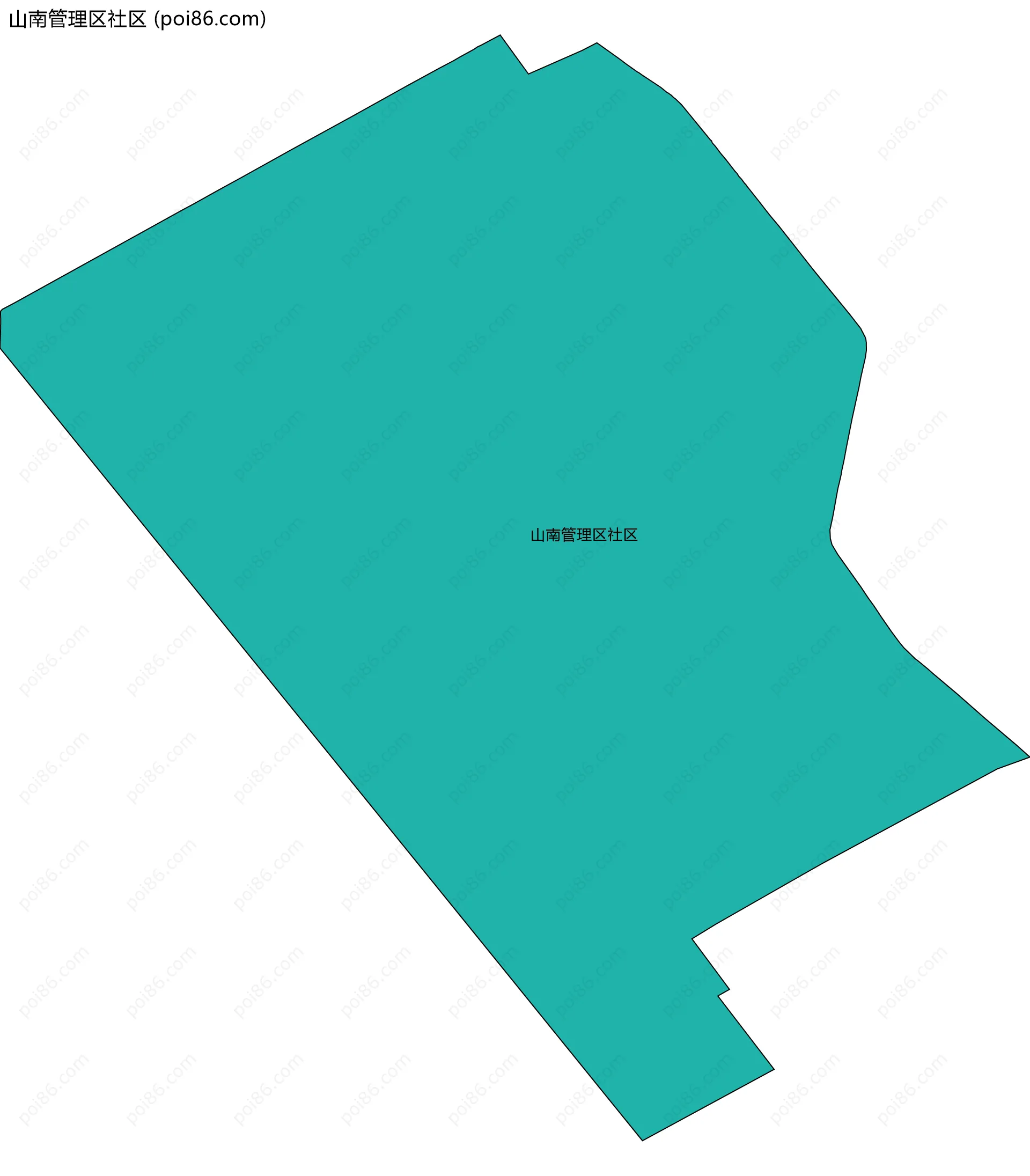 山南管理区社区边界地图