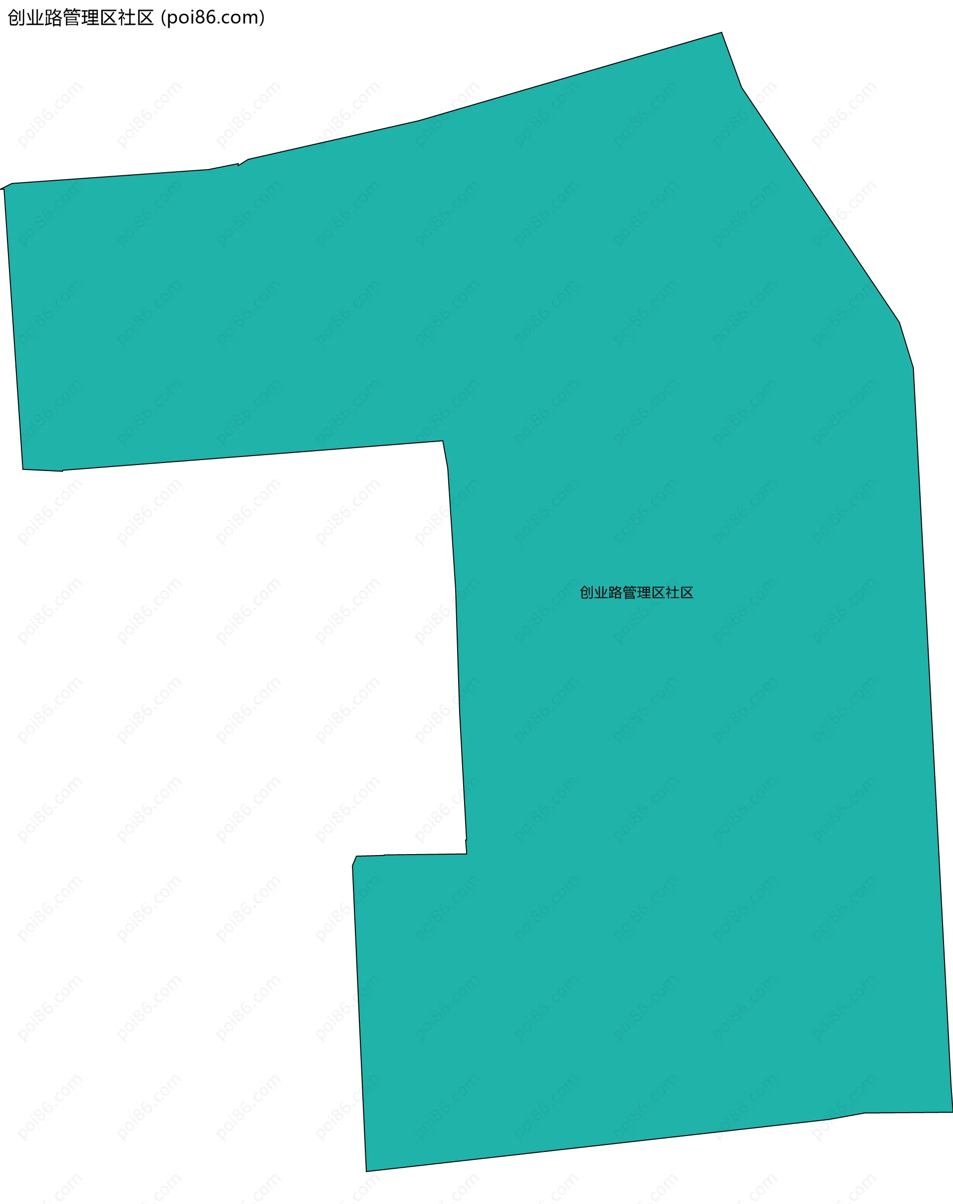 创业路管理区社区边界地图