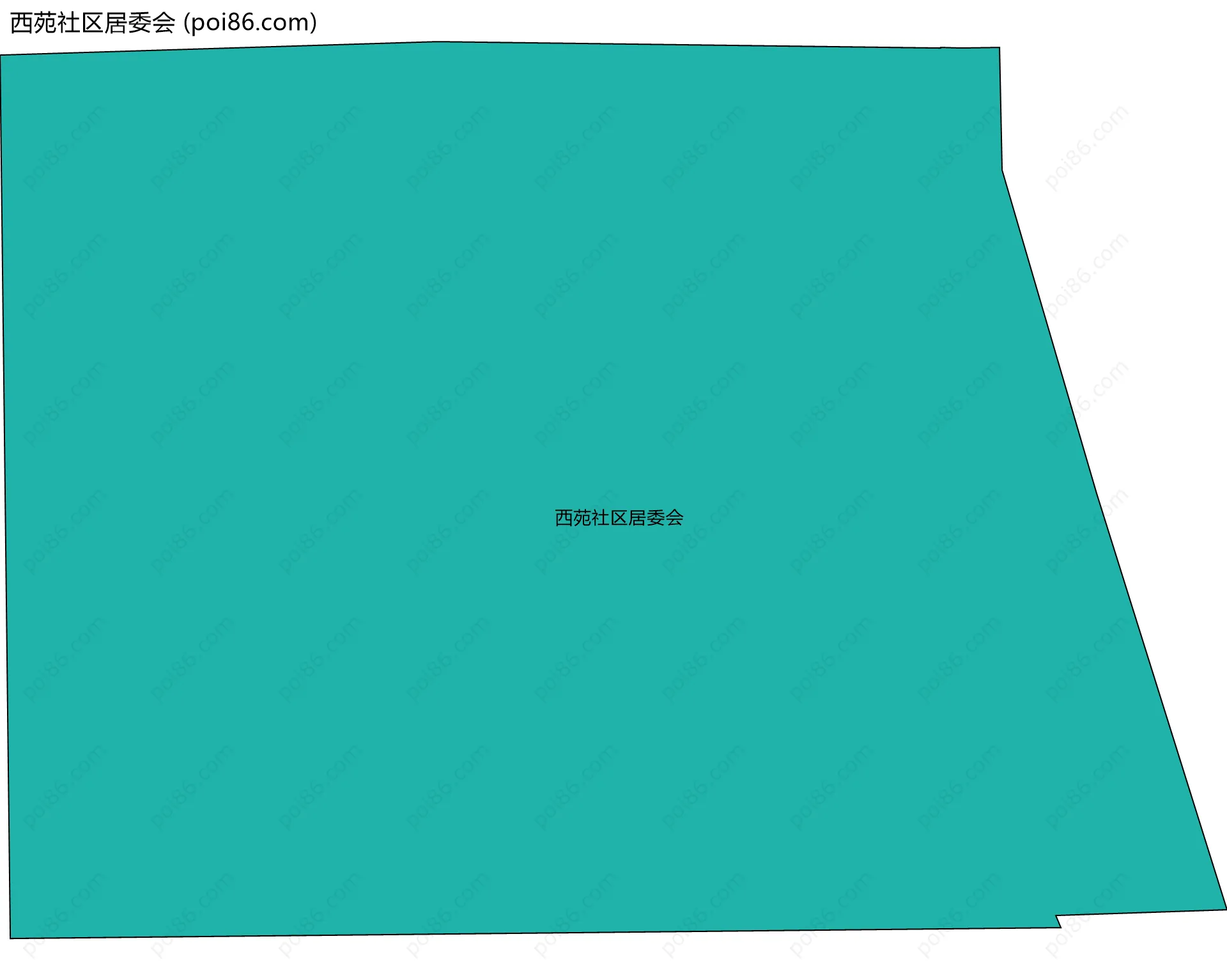 西苑社区居委会边界地图