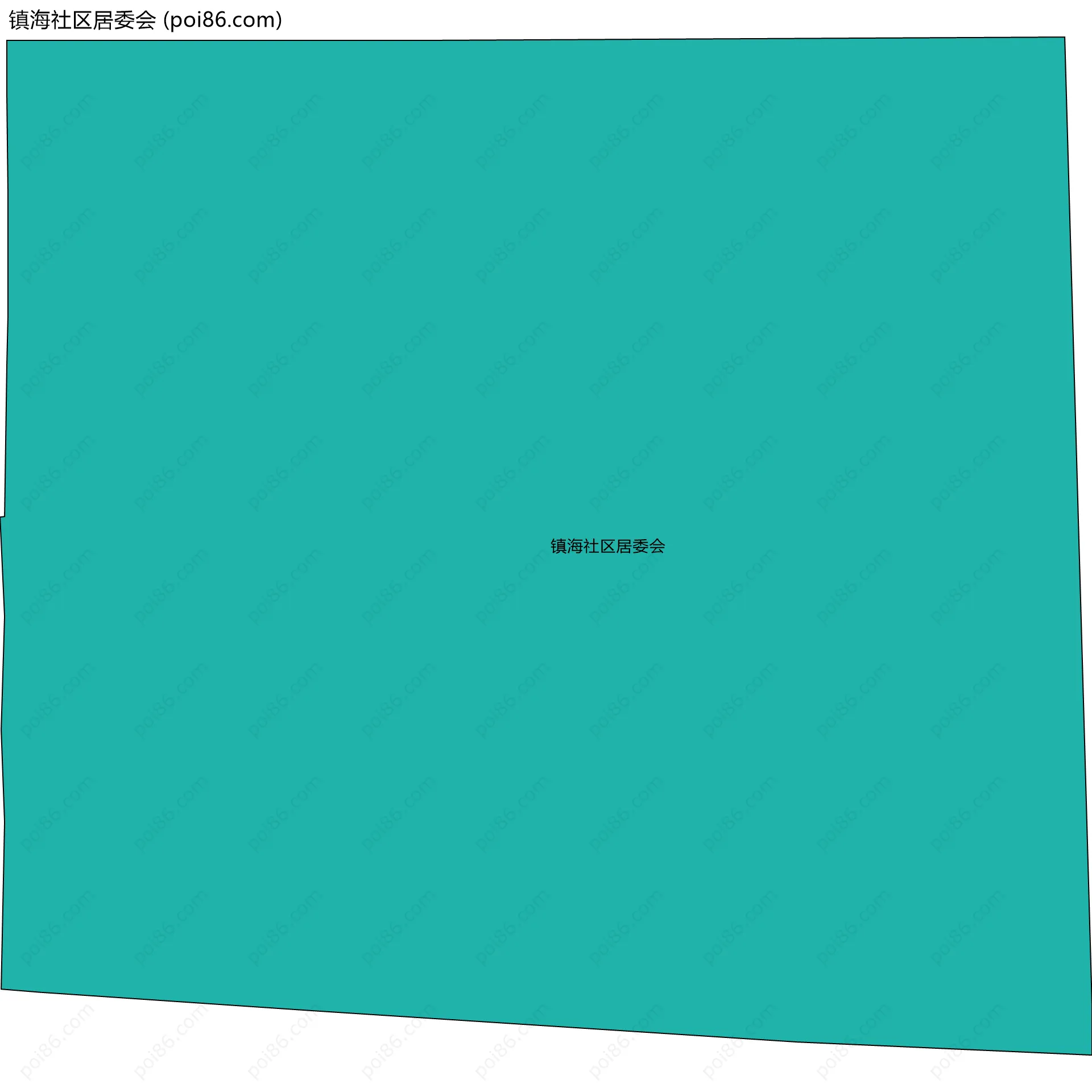 镇海社区居委会边界地图